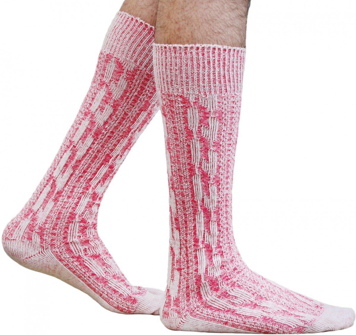 40cm Trachtensocken GW200 Wear Trachtensocken Strümpfe Pink/Natur Socken German