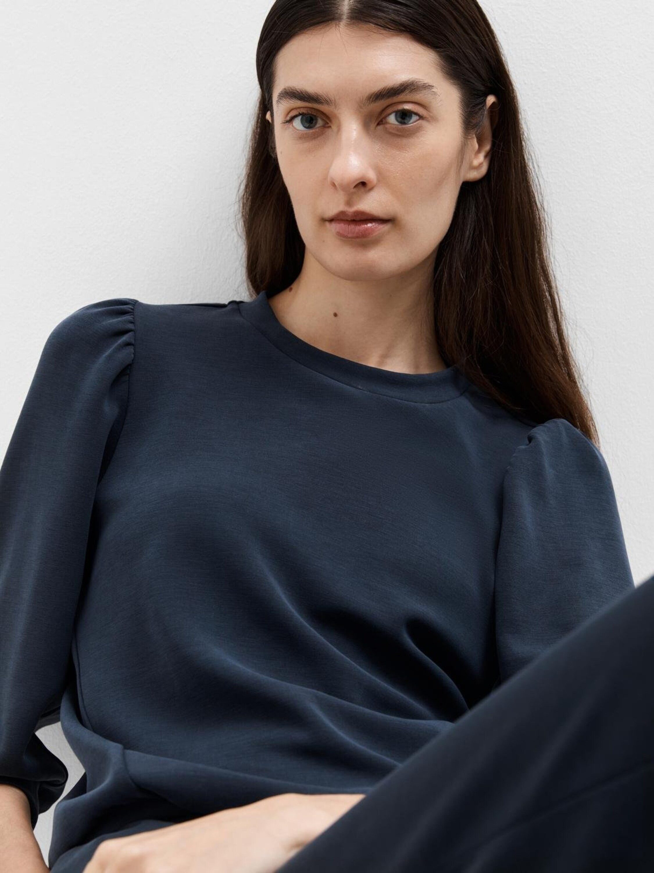 Selected Sweatshirt Tenny (1-tlg) Drapiert/gerafft