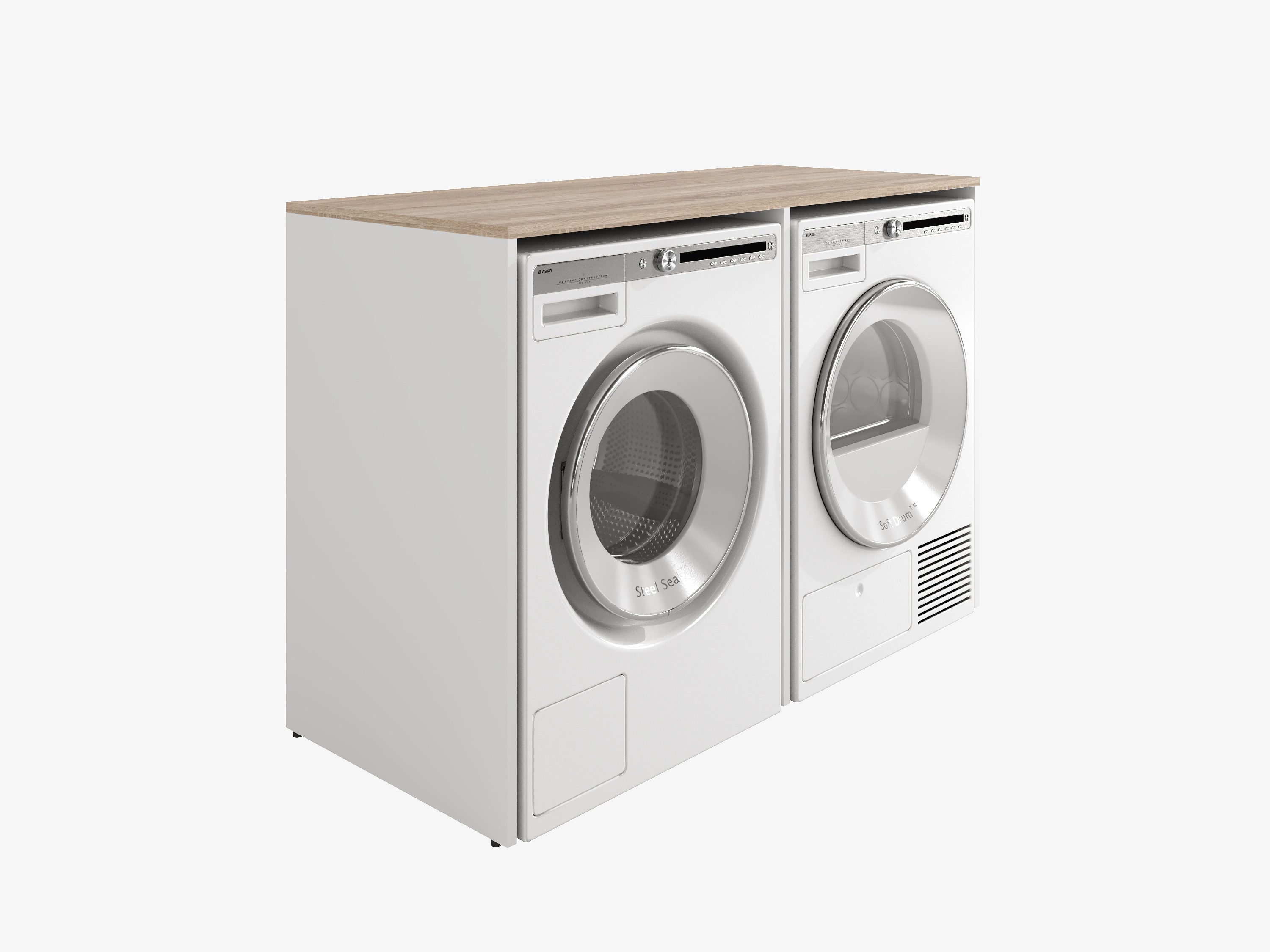Platan Room Waschmaschinenumbauschrank DORA Waschmaschinenschrank 130 cm breit Überbauschrank Waschmaschine oder Wäschetrockner Schrank für Bad
