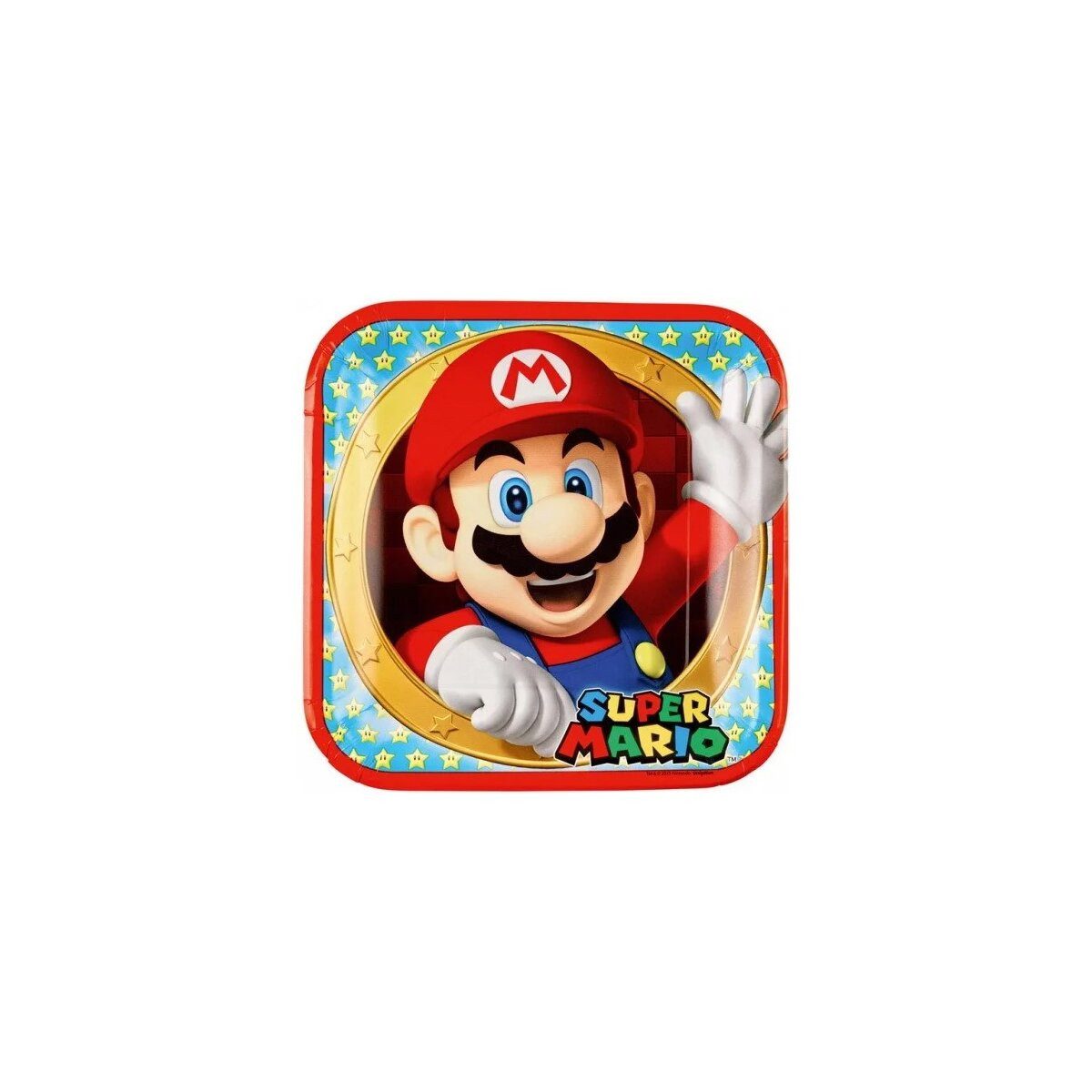 Super Mario Kindergeschirr-Set Super Mario Mushroom World Pappteller 8 Stk 23 cm