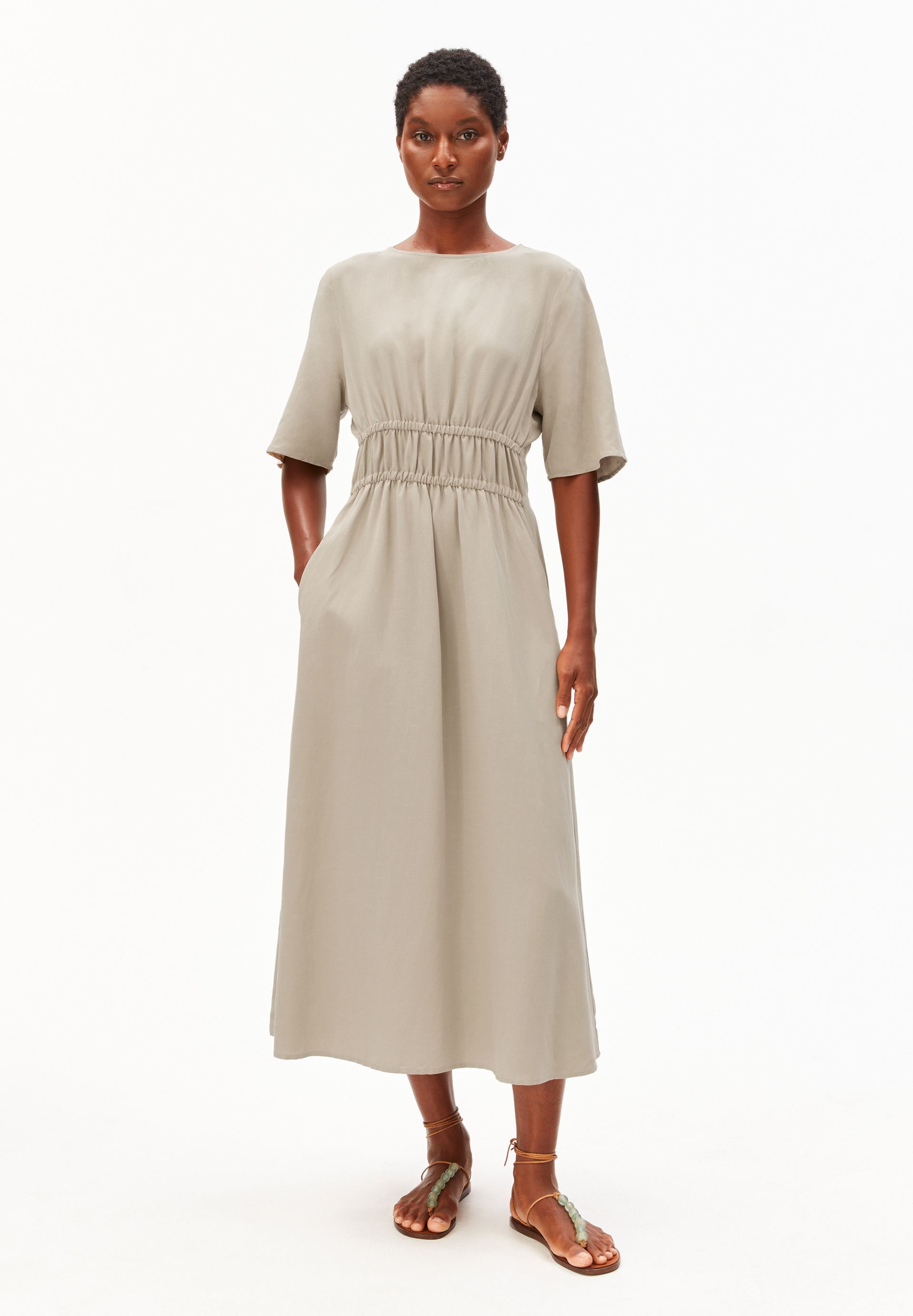 Armedangels Jerseykleid LINO BLEND Maxi-Kleid aus Leinen-Mix (Regular Fit) Maxi-Kleid aus Leinen-Mix