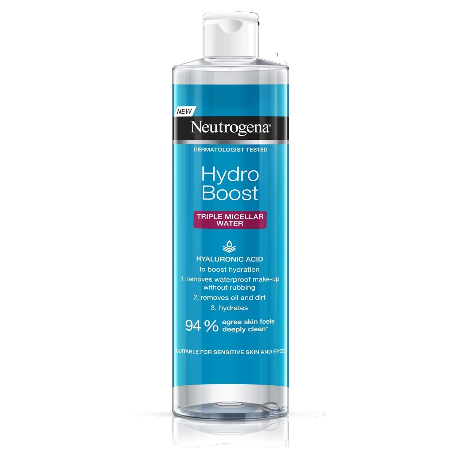 Neutrogena Make-up-Entferner Hydro Boost Triple Micellar Water, Mizellen Reinigungswasser 400ml