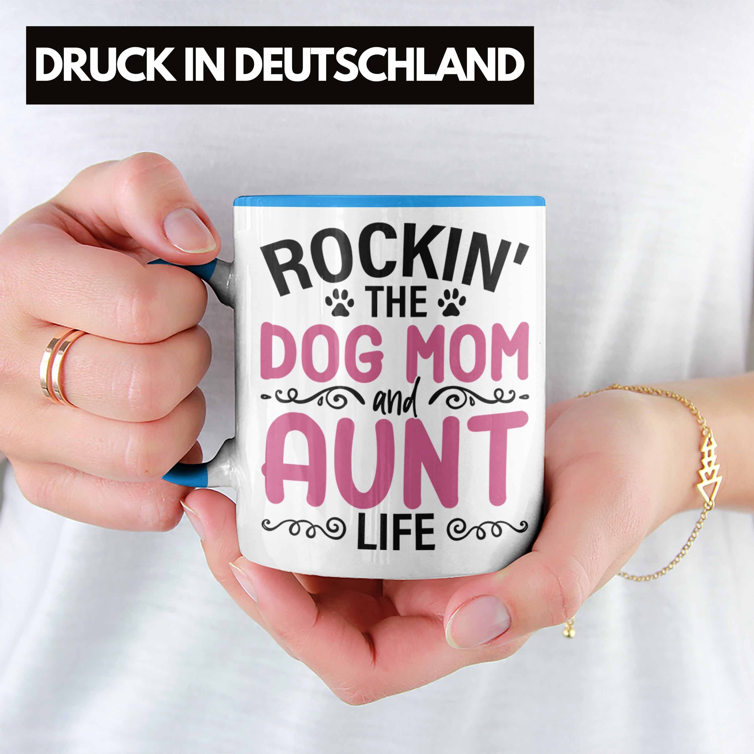 Hunde Mutter Tante Tante Tasse Geschenk Lustig Blau Beste Tasse Trendation Hundemama - Trendation Geschenkidee