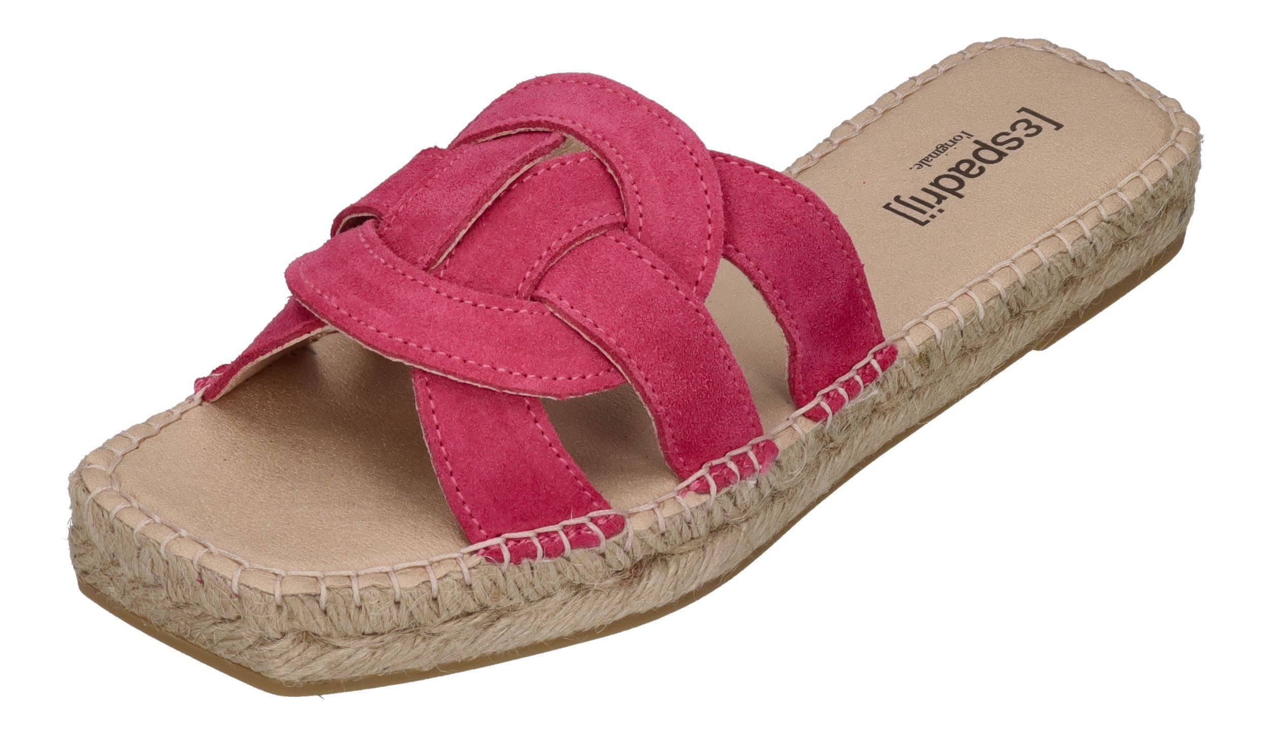 espadrij l´originale TOURS VELOUR Pantolette Pink