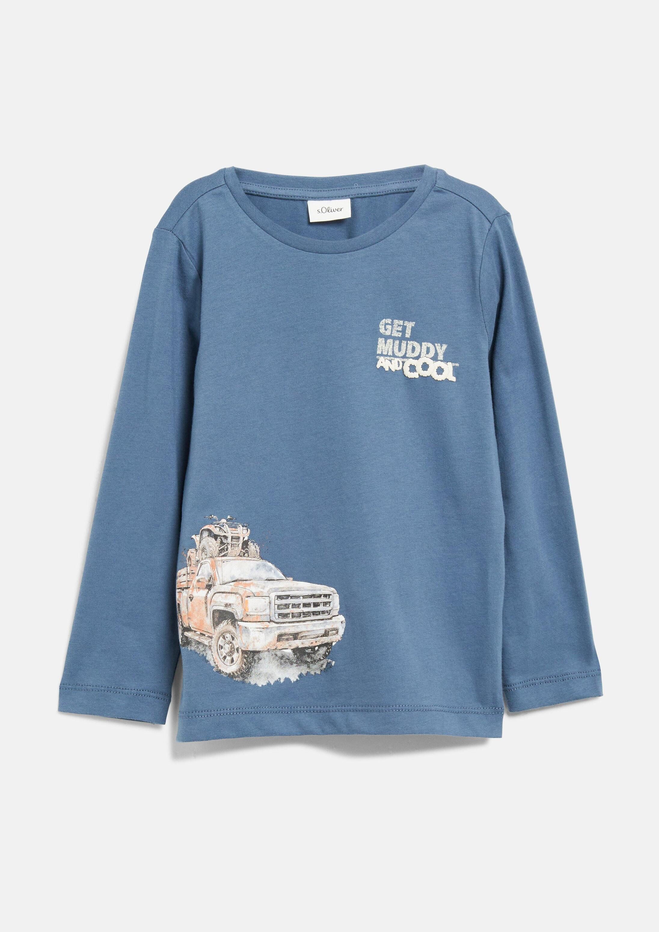 s.Oliver Langarmshirt T-Shirt Longsleeve mit Print