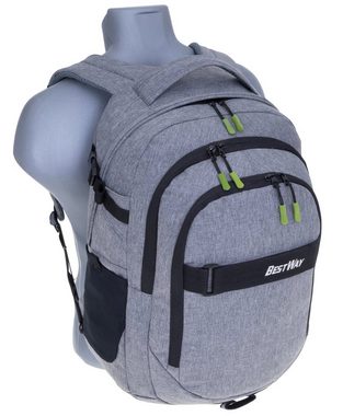 BESTWAY Schulrucksack Evolution Packer 40177 (Set, 4 Teile Rucksack Sportbeutel Mäppchen Laptophülle), Schultasche Rucksack Schulmappe +rtm lh