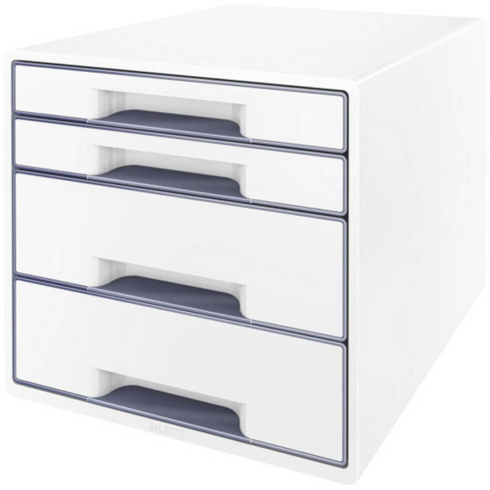 LEITZ Schubladenbox WOW CUBE, 4 Schübe, perlweiß/grau