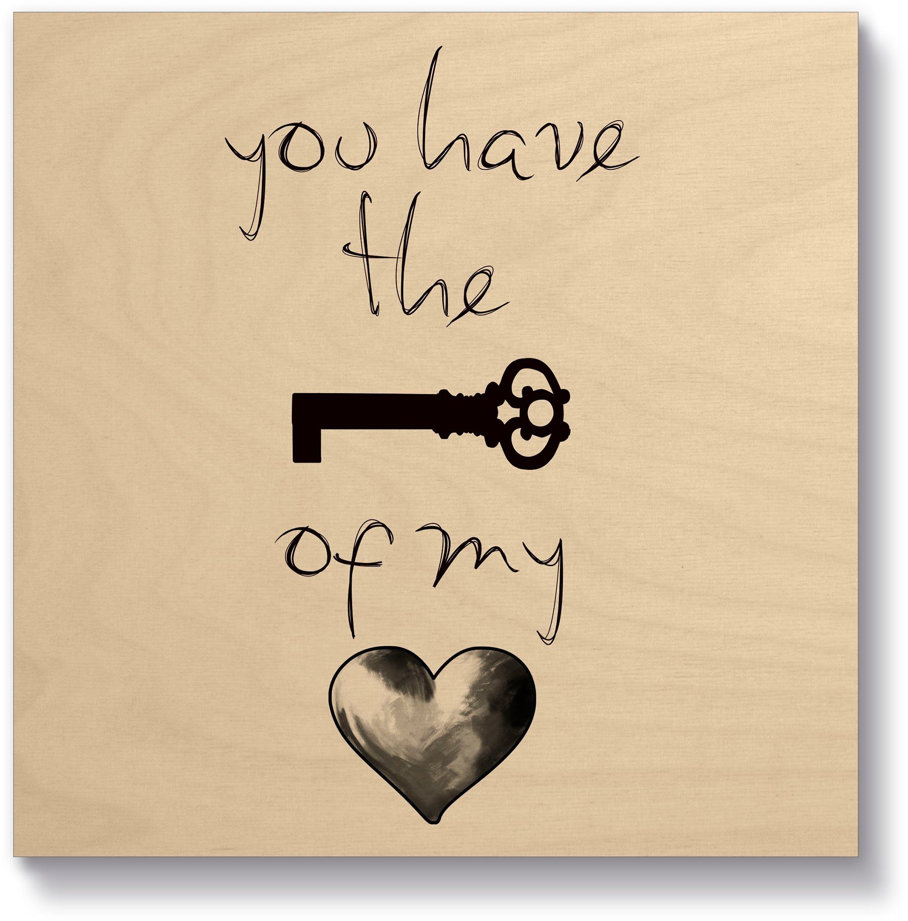 Artland Holzbild Schlüssel für mein Herz, (1 St)