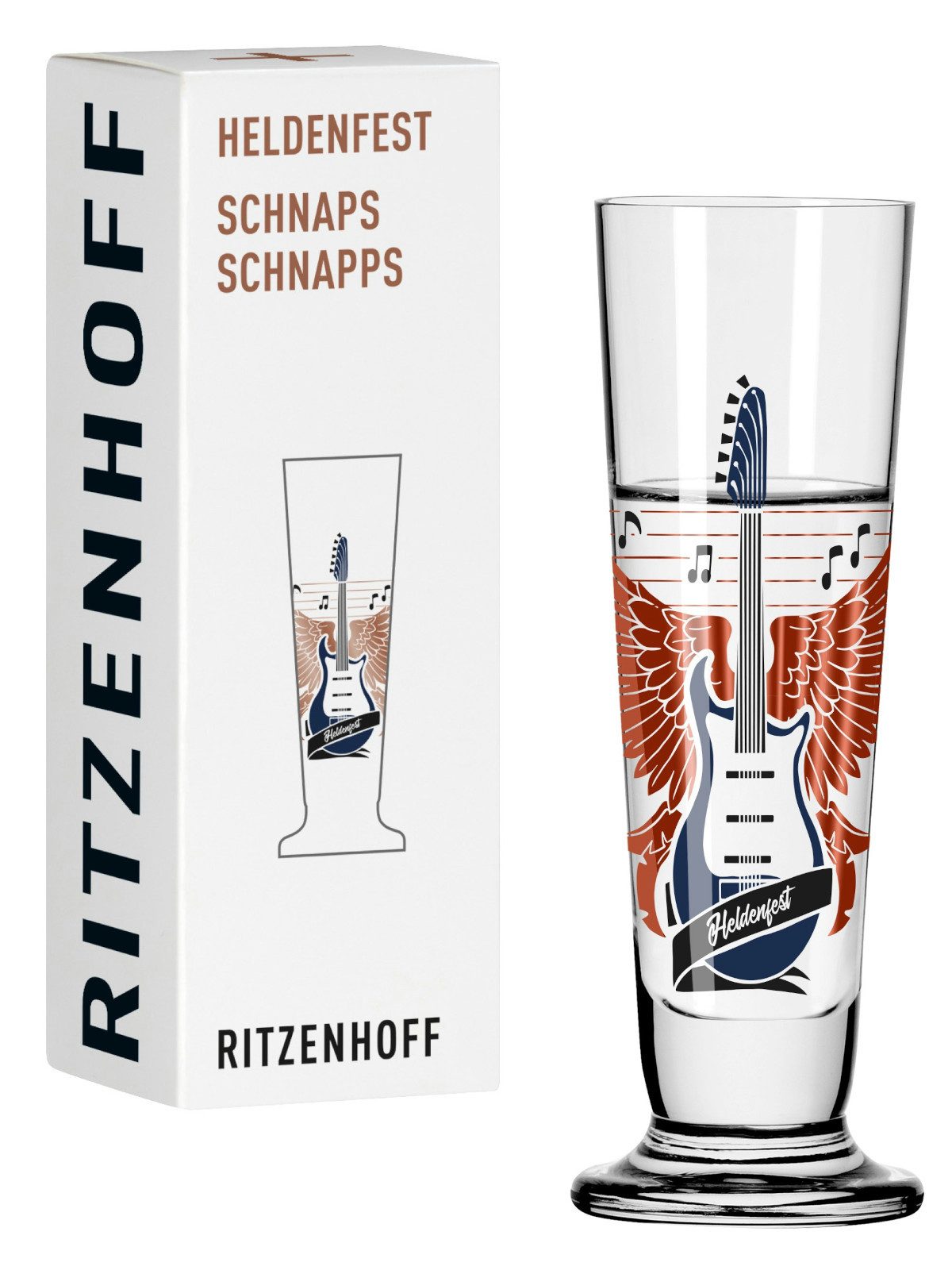Ritzenhoff Schnapsglas Heldenfest Schnapsglas (A.Behnke) H25 #17, Kristallglas