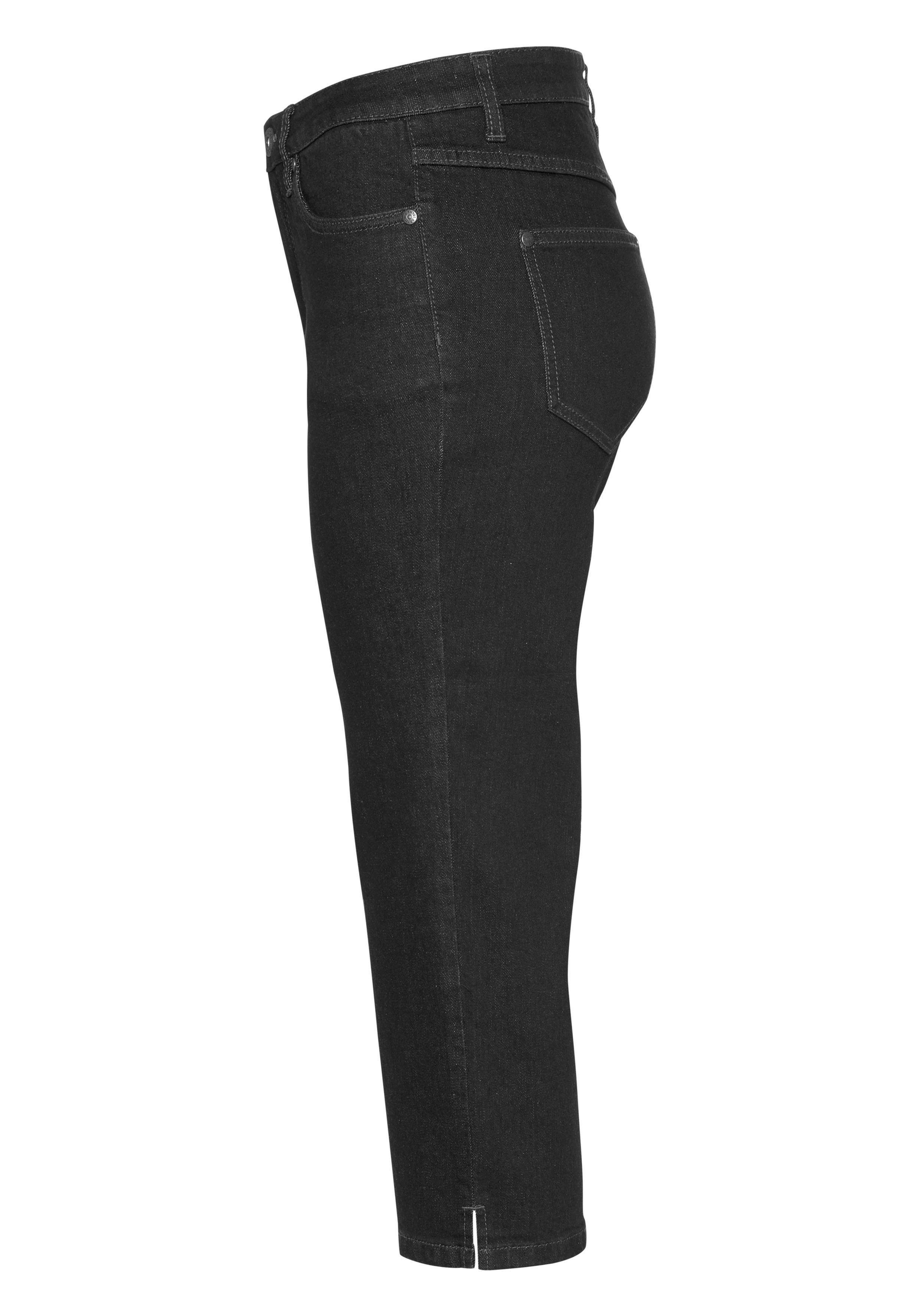 Arizona black Caprijeans Comfort-Fit