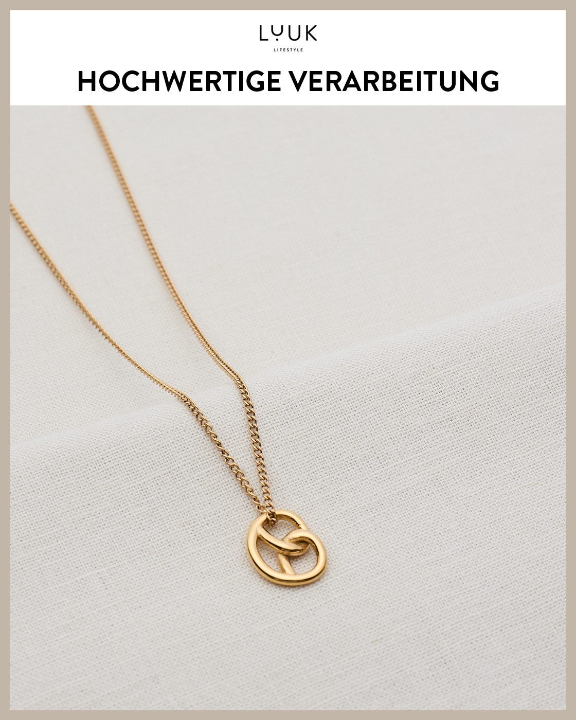 LUUK LIFESTYLE Kette mit Anhänger Brezel, günstig online kaufen