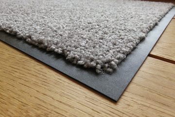 Fußmatte Eco-Clean, oKu-Tex, Türvorleger, Schmutzfangmatte, Fußabtreter, Indoor, rutschfest, Haustür, pflegeleicht, waschbar, 60 x 90 cm, Silbergrau Hellgrau