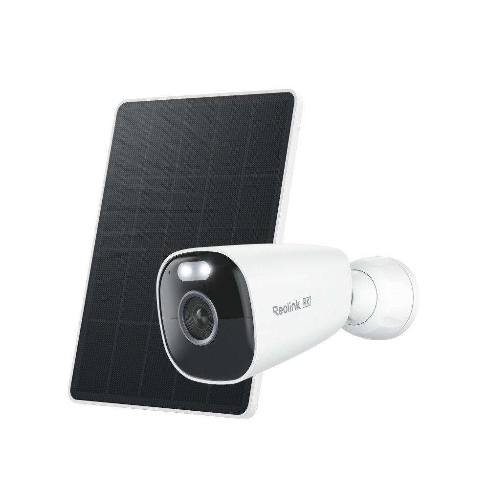 Reolink Überwachungskamera Argus Eco Ultra+Solarpanel WLAN Akku (Innenbereich, Außenbereich, 4K 8MP,Farbnachtsicht, Smarte Erkennung, 5/2,4GHz)