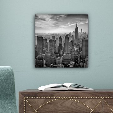 OneMillionCanvasses® Leinwandbild Architektur - Schwarz und weiß - Stadt - Skyline - New York, (1 St), Leinwand Bilder für Wohnzimmer Schlafzimmer, 20x20 cm