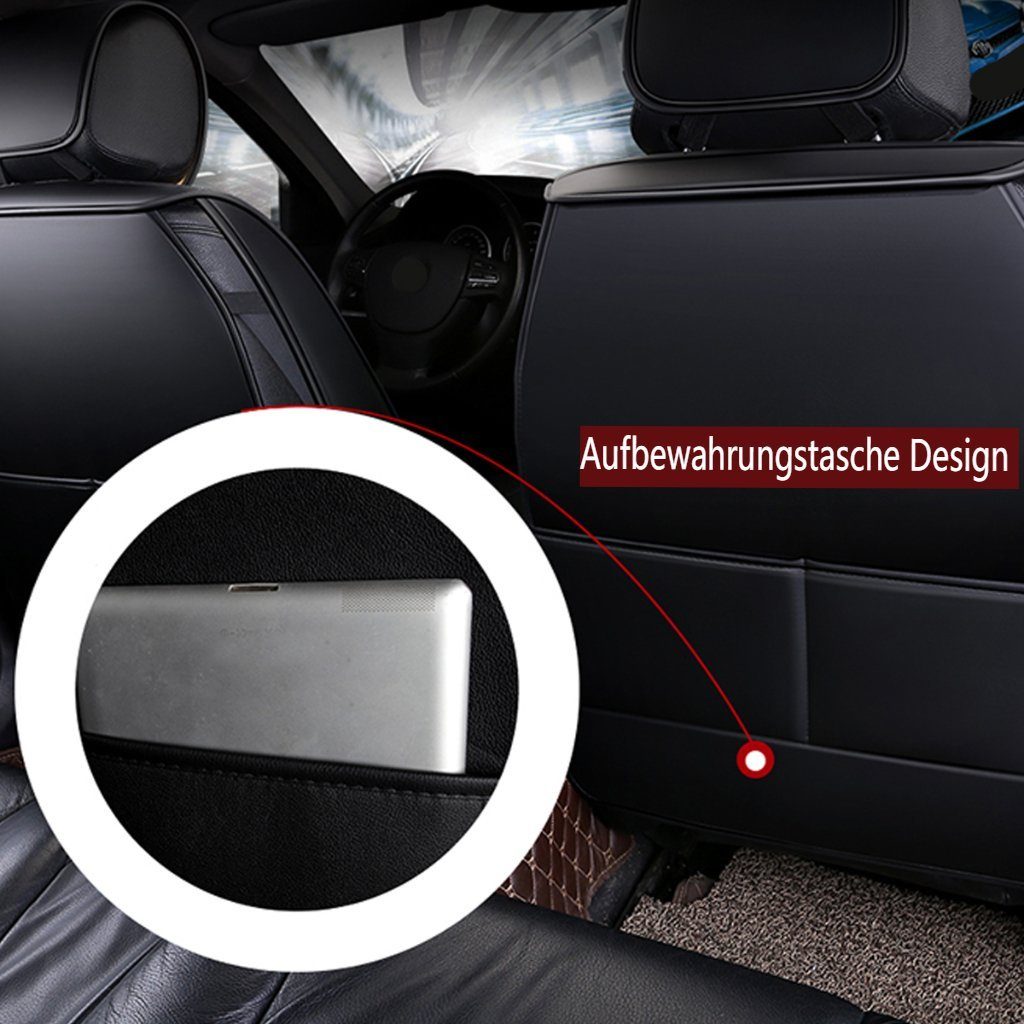 AUDEW Car Seat Cover, 1-piece, Universal Car Seat Protector Front Seat Faux Leather