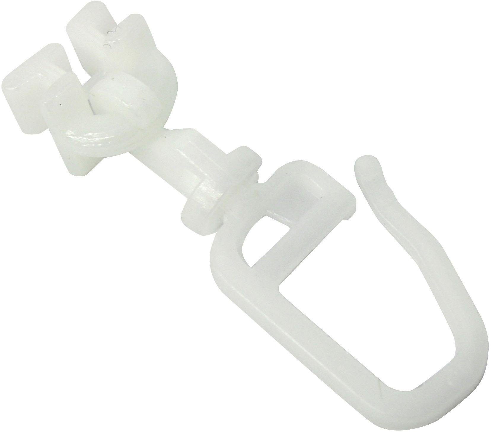 GARDINIA Gardinengleiter Drehgleiter für 6 mm Laufkanal mit Faltenlegehaken, (20-St), Serie Einzelprogramm Chicago Ø 20 mm