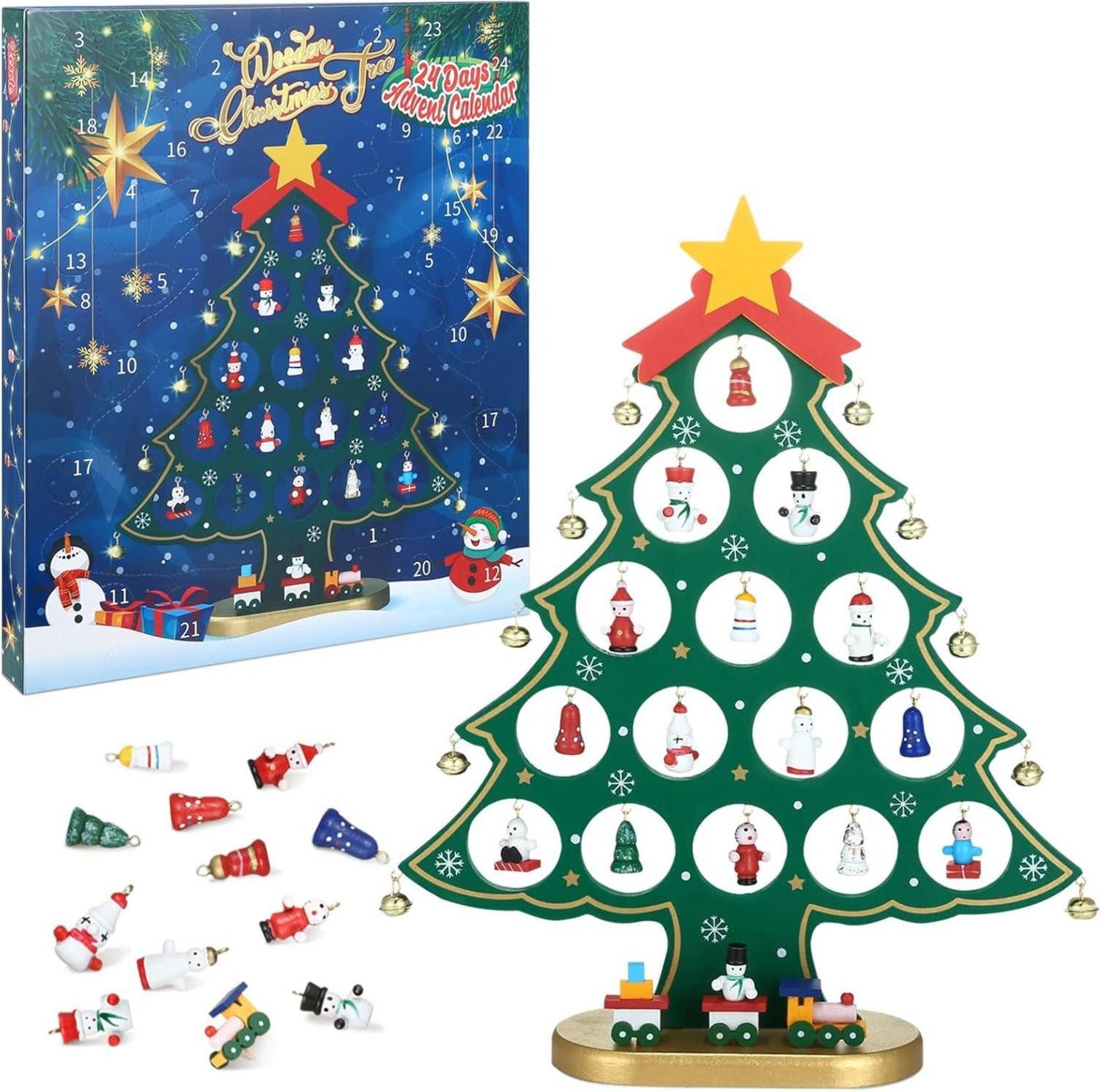 DIY-Adventskalender Adventskalender 2024 Kinder Mini Weihnachtsbaum DIY Weihnachtsdeko