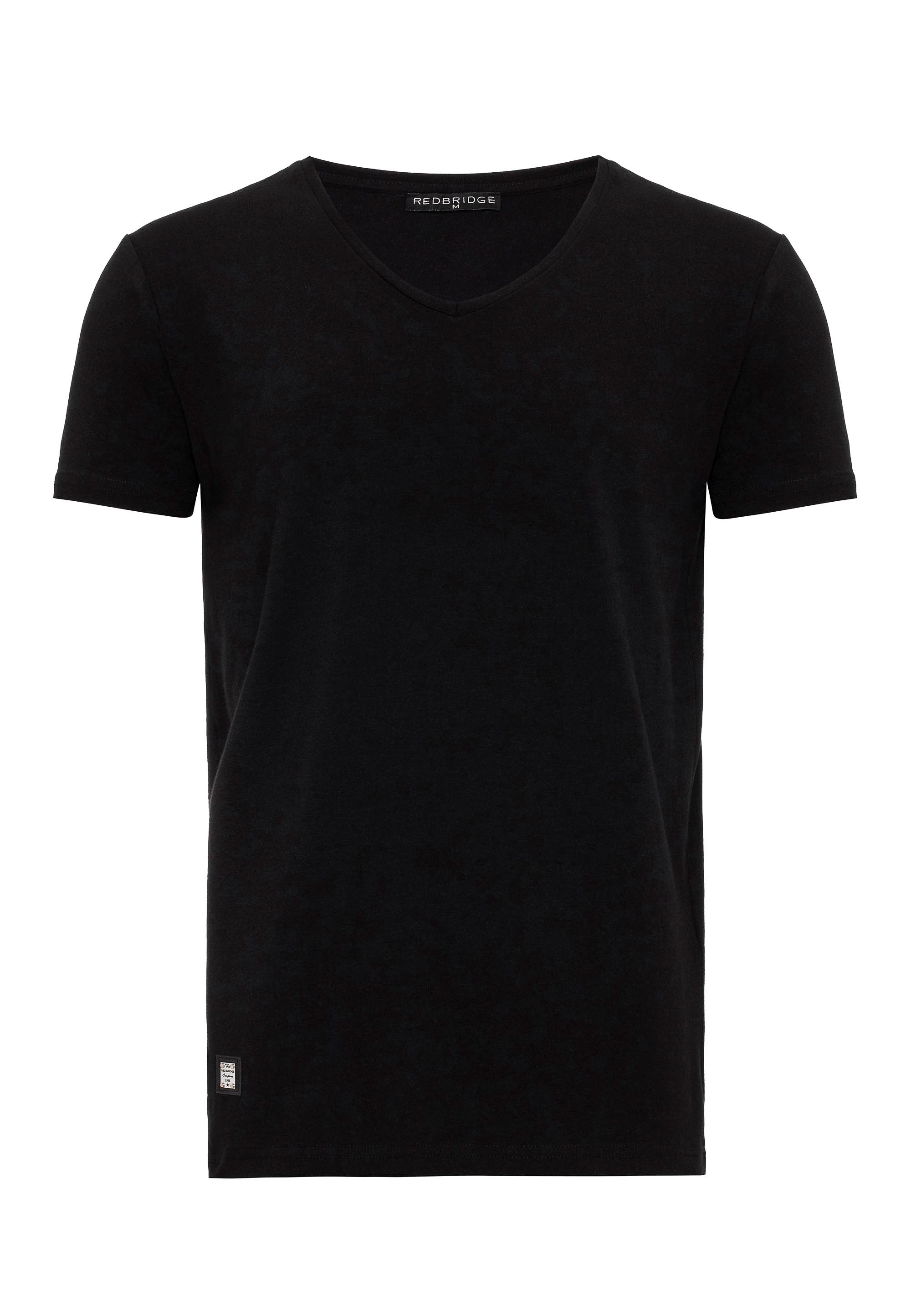 RedBridge T-Shirt mit V-Ausschnitt Weiches Basic-Shirt günstig online kaufen
