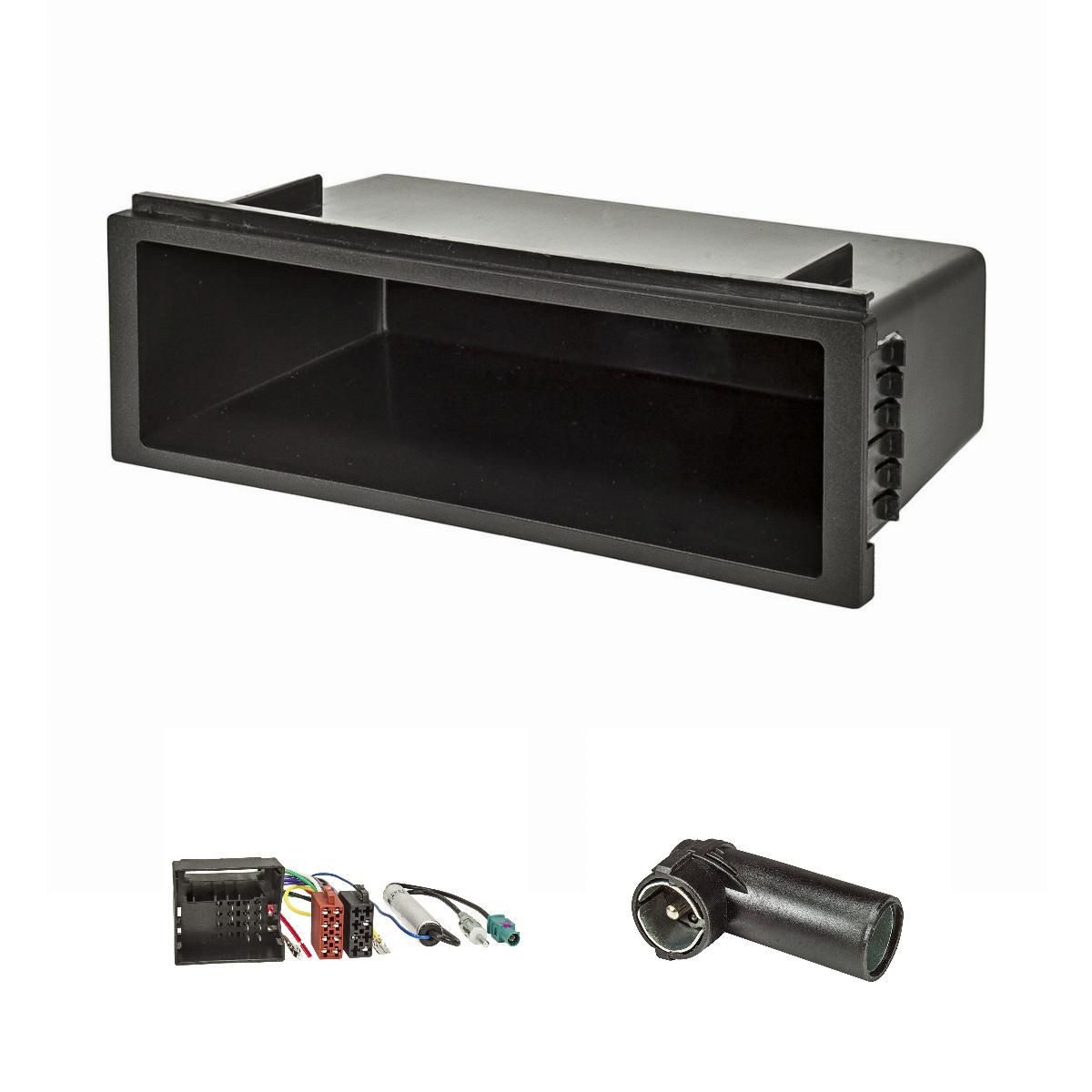 tomzz Audio Radioblende Set passt für VW Polo Golf Fox Bora Passat T5 Touareg Skod Autoradio
