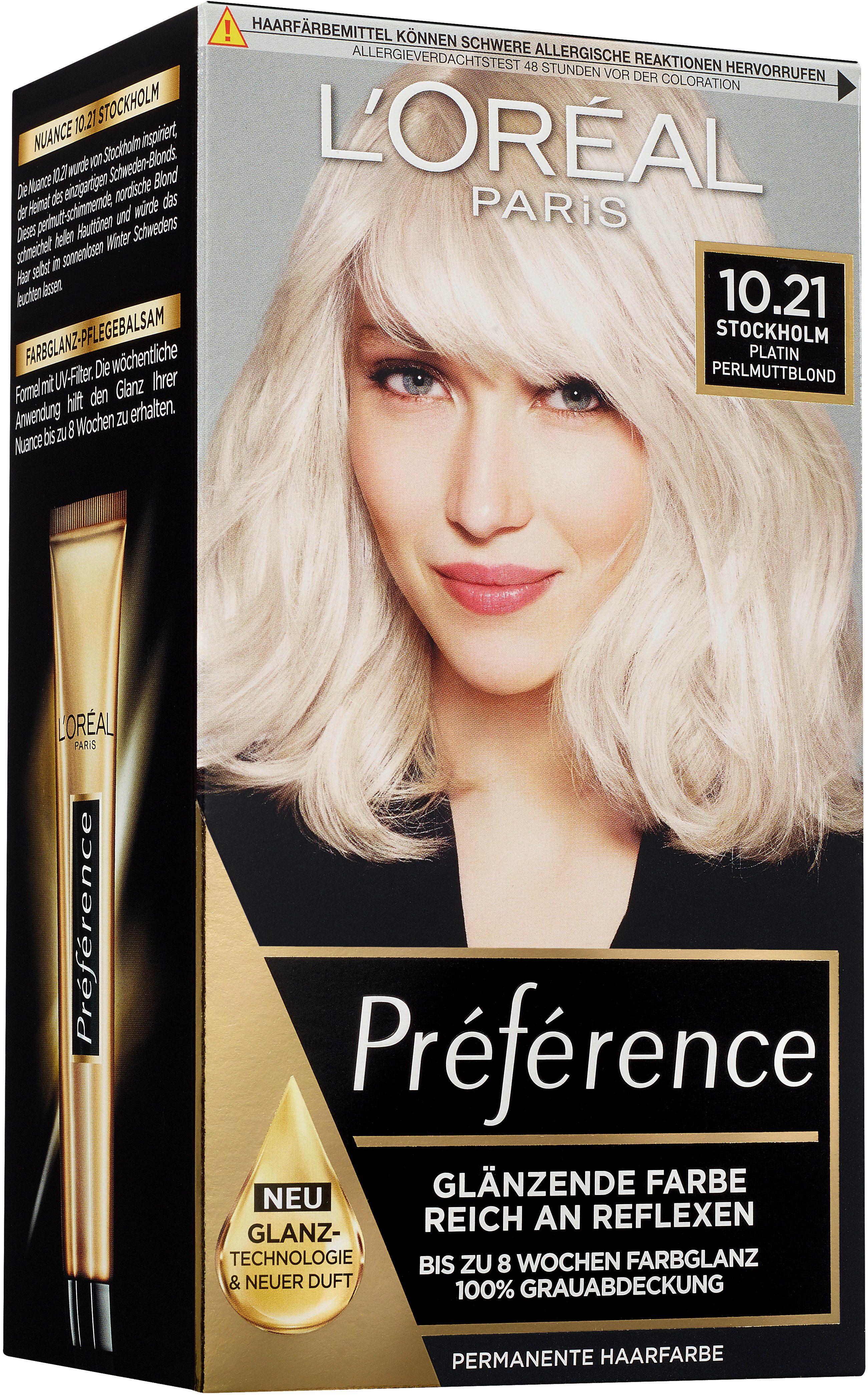 L'ORÉAL PARIS Coloration Préférence, Packung, 3-tlg., mit pflegender Formel
