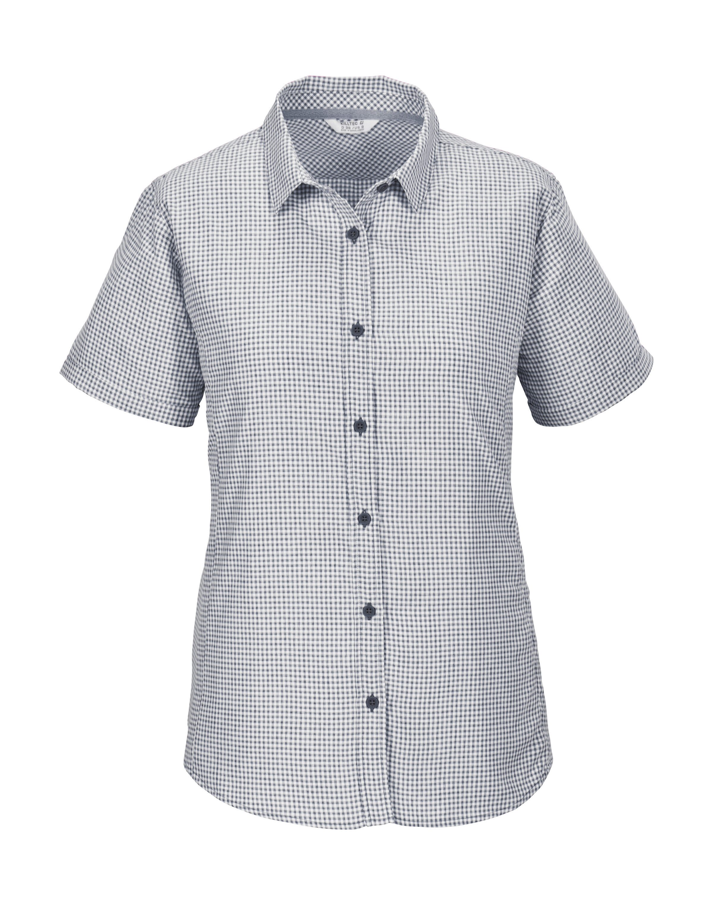 Killtec Funktionshemd KOS 368 WMN WVN SHRT Karierte, wasserabweisende, atmungsaktive Bluse