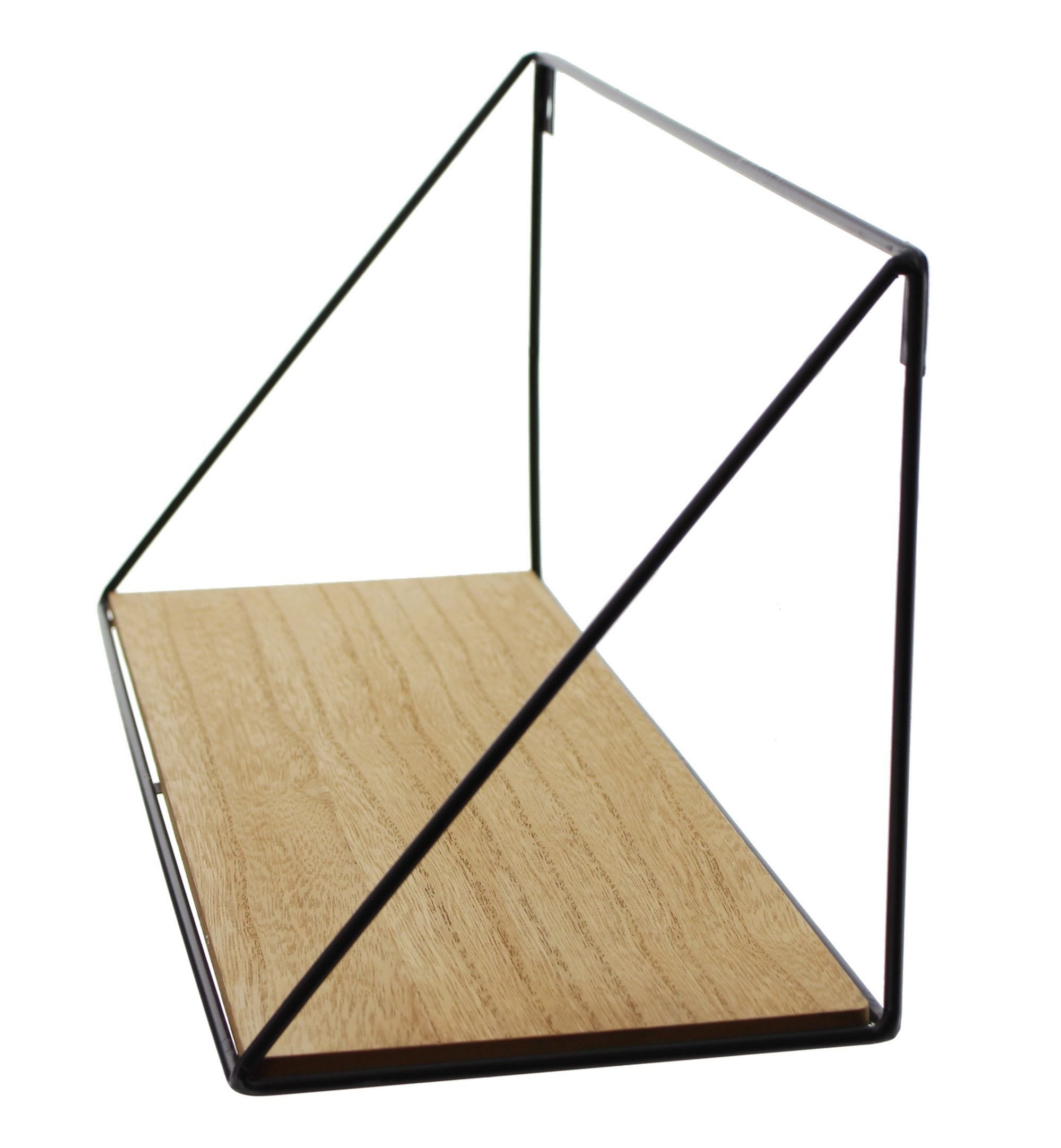 Dekoleidenschaft Wandregal "Puro" aus Holz MDF mit Wandhalter aus Metall schwarz, Leiterregal, 2er Set, Hängeregal, Bücherregal, Dekoregal, Küchenregal, Badregal
