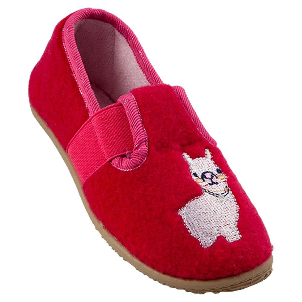 Biosoft Comfort & Easy Größe Rotlama Hausschuhe - 24 Kinder Biosoft Walk Lama Hausschuh 28 Mädchen Eule Filzschuhe