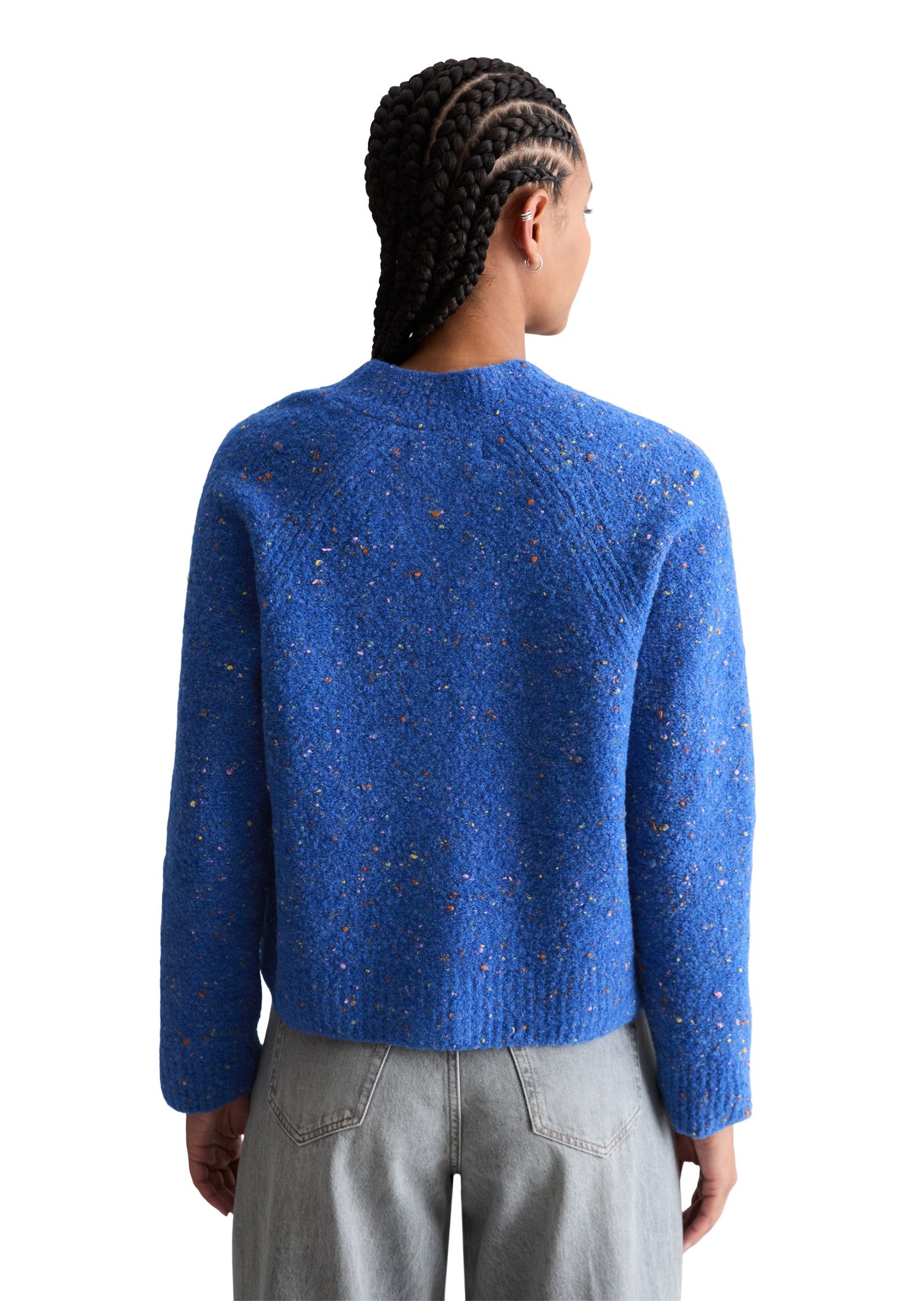 Marc O'Polo DENIM Strickjacke Bouclé, relaxed fit, aus Schurwolle-Viskose-M günstig online kaufen