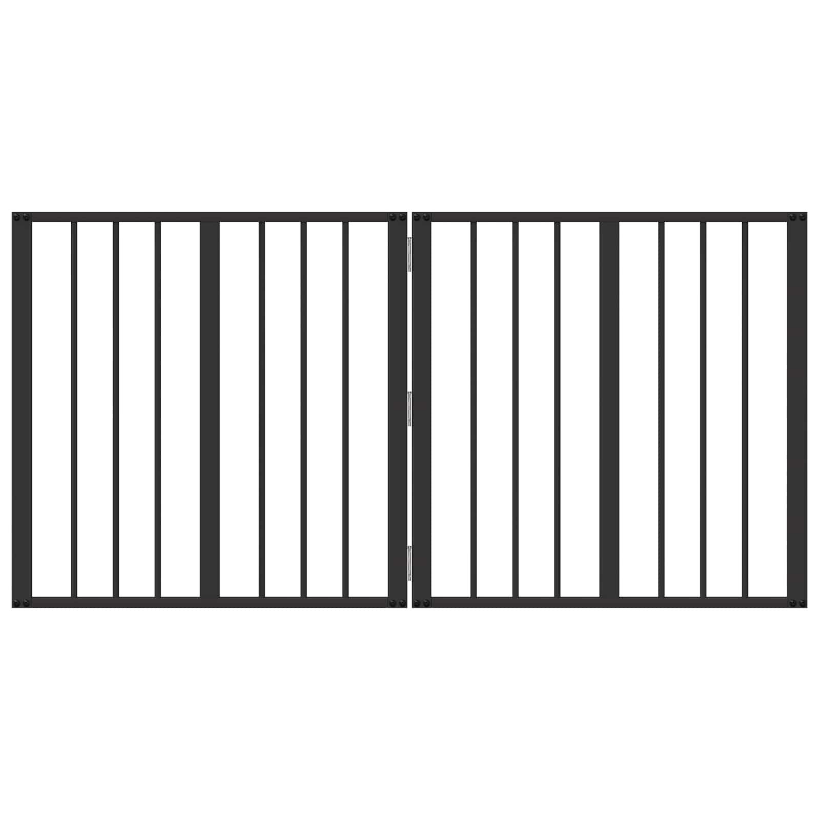 vidaXL Hundezwinger 60 x 60 cm Hunde Absperrgitter Faltbar 2er Set Schwarz 60x60 cm Verzin