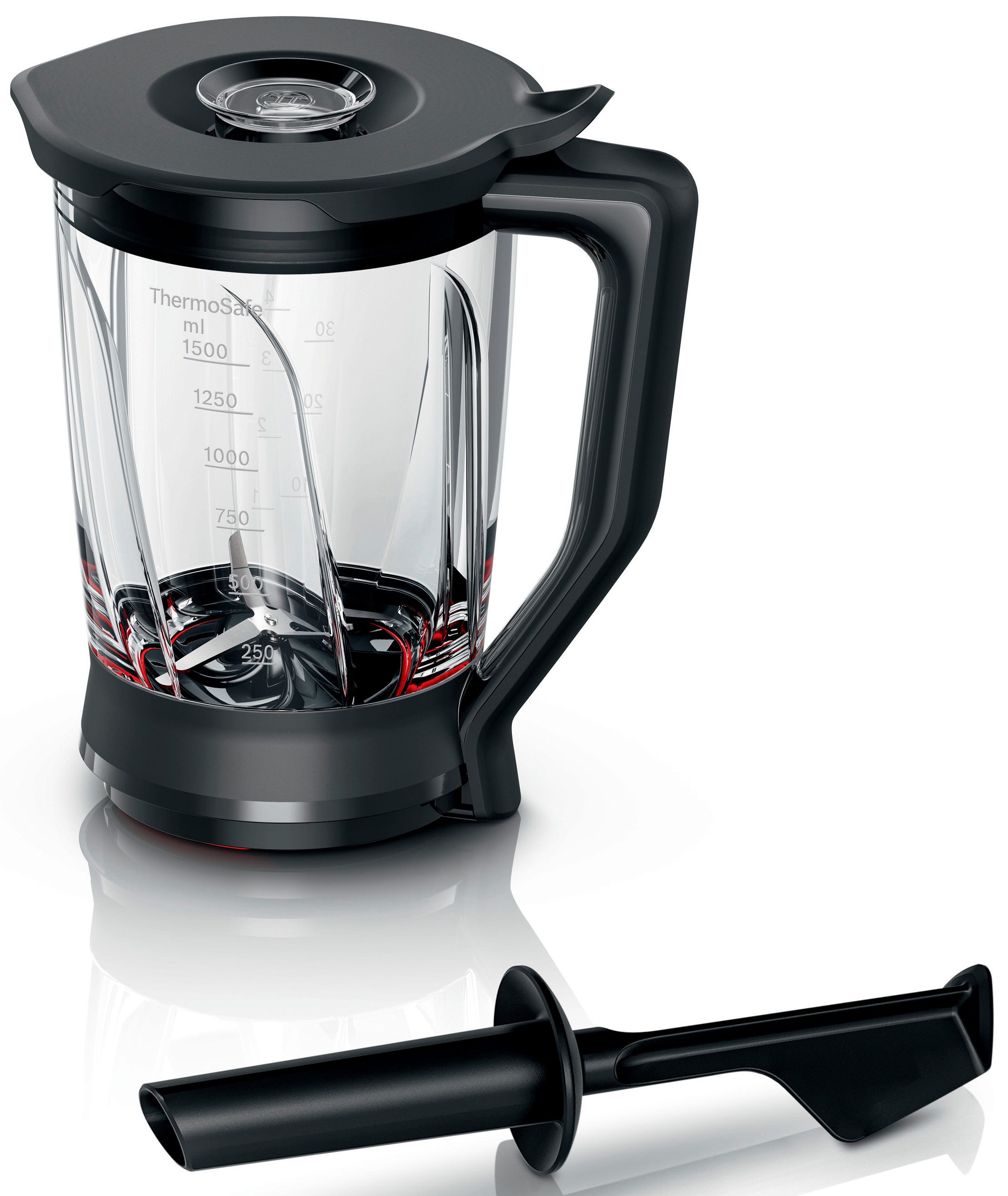 BOSCH Mixaufsatz MUZ9MX2, Zubehör für VitaPower Series 2+VitaPower Series 4 Standmixer, aus Glas, geeignet für Bosch Küchenmaschinen MUM9….