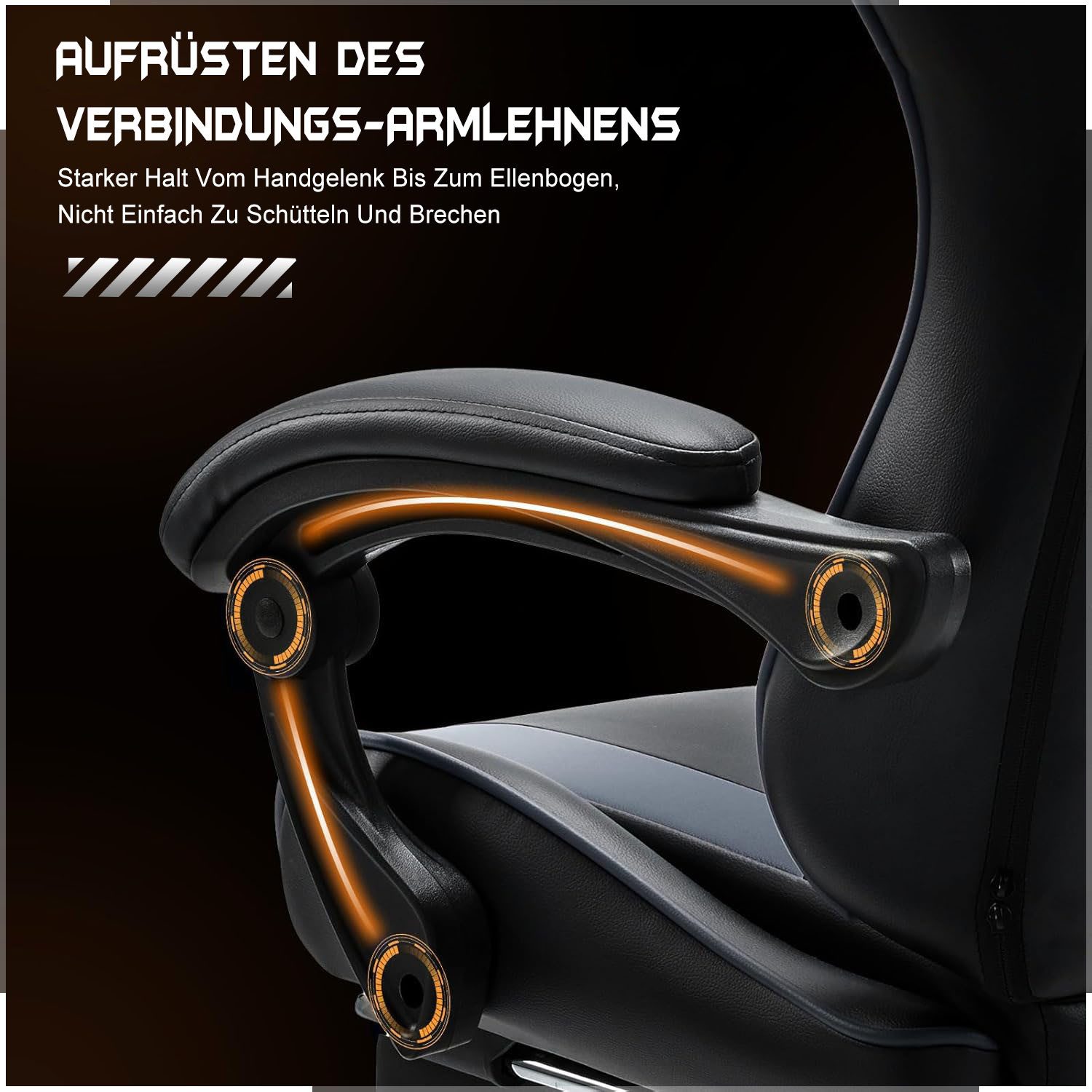 SURFOU Gaming Chair Stuhl PU-Leder Sessel Computerstuhl Computer Bürostuhl Office Chair (Racing Gamer Stuhl 113kg), Belastbarkeit 90-120°Rückenlehne Einstellbar Ergonomischer