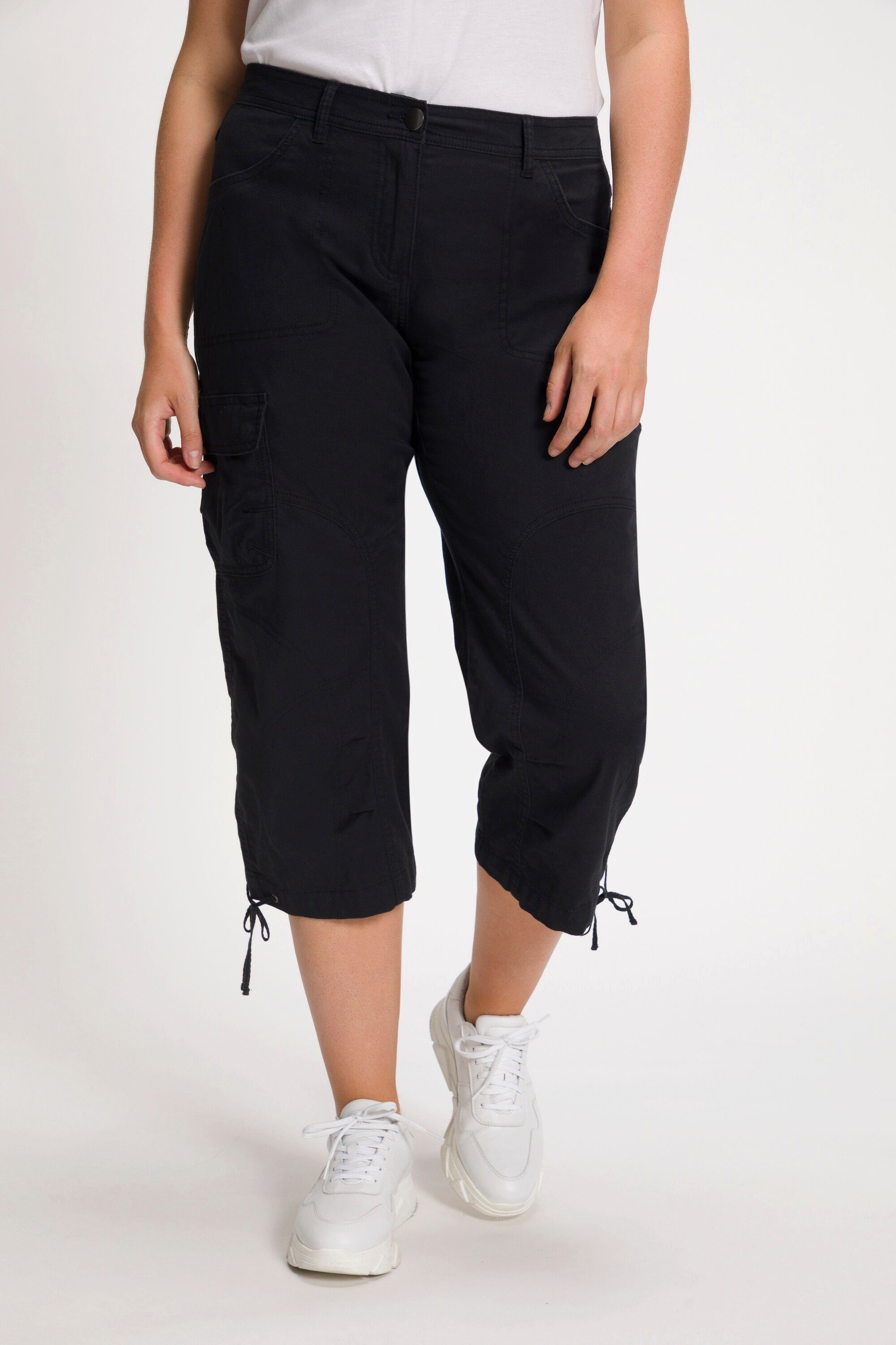 Ulla Popken Damen Radfahr-Bermudaleggings – Mit Reflektor, Polster & Stretch, Für Mehr Komfort Beim Radeln