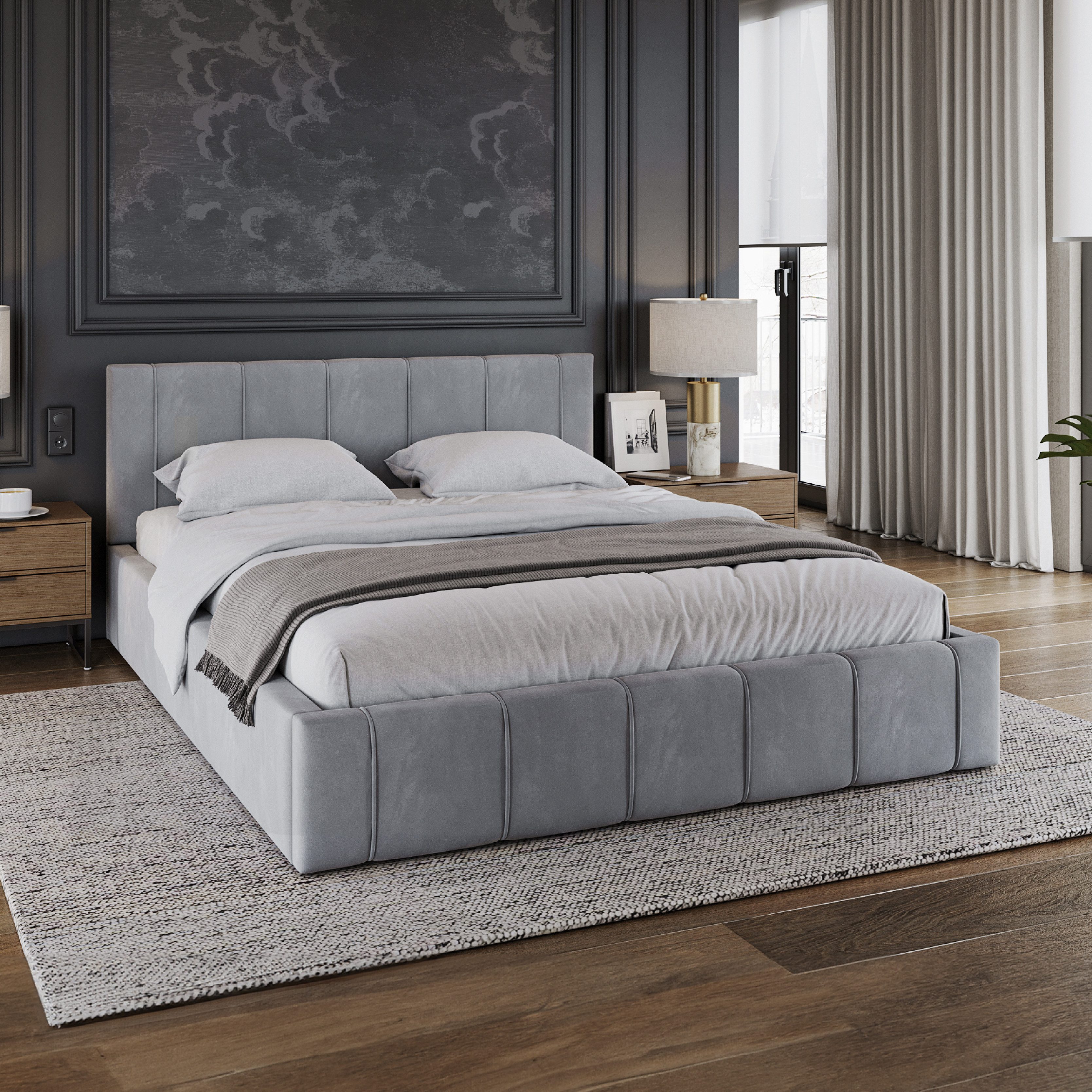 FDM Polsterbett FLORIDA Paris Bettgestell 90x200, 120x200, 140x200, 160x200 günstig online kaufen