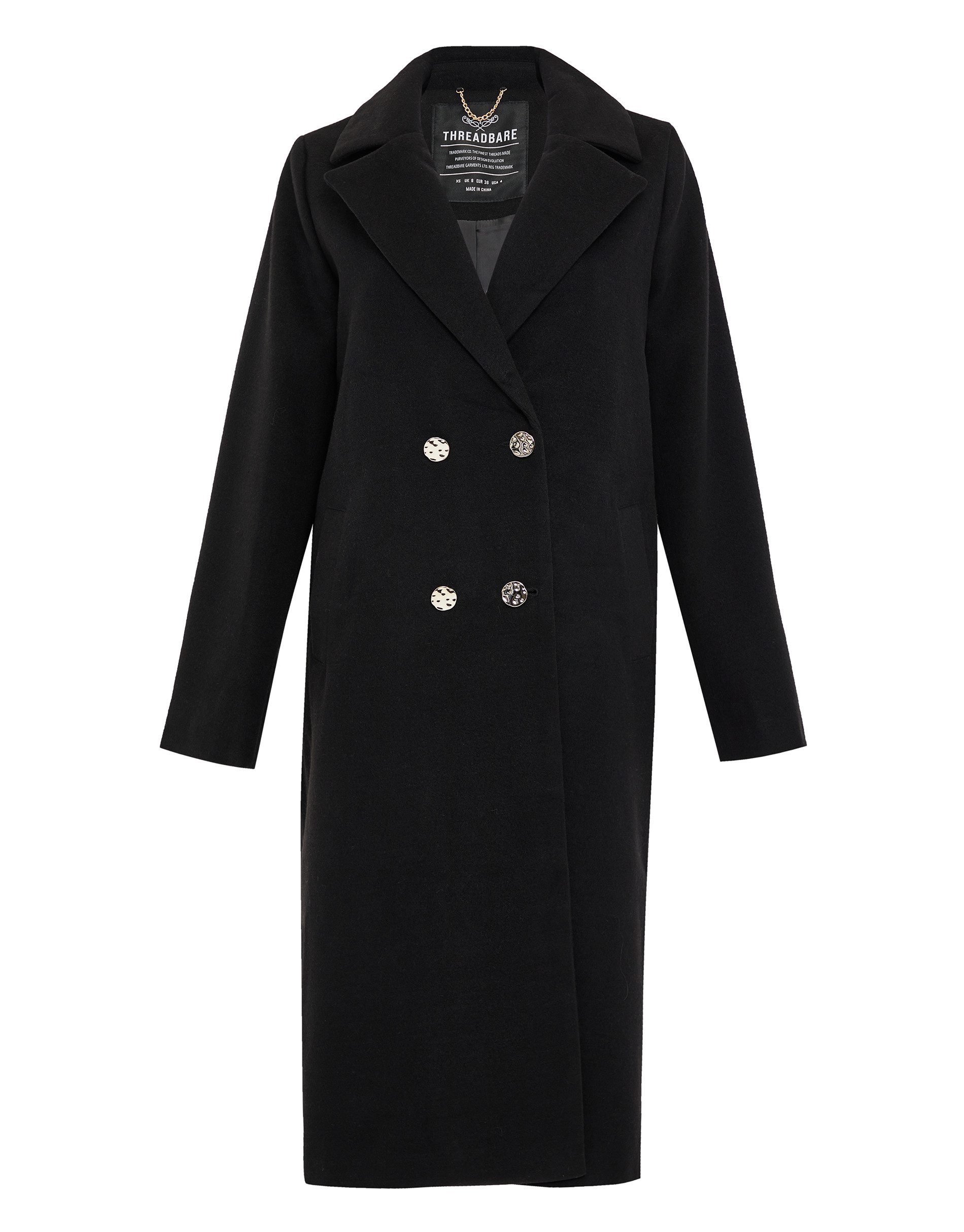 Threadbare Wintermantel THB Marley (1-tlg) im klassischen Zweireiher-Design