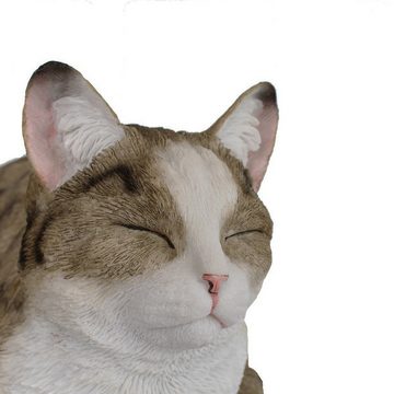 colourliving Tierfigur Deko Katze lebensecht Katzenfigur Emma Gartenfigur Katze, Handbemalt, Wetterfest, sehr realistisch wirkende Deko Katze