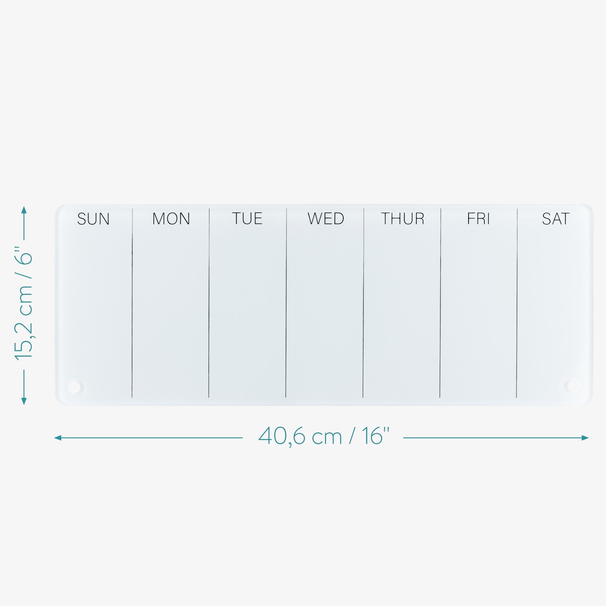 Kalender trocken Whiteboard Navaris - Memoboard Wochenplaner Glas abwischbar aus