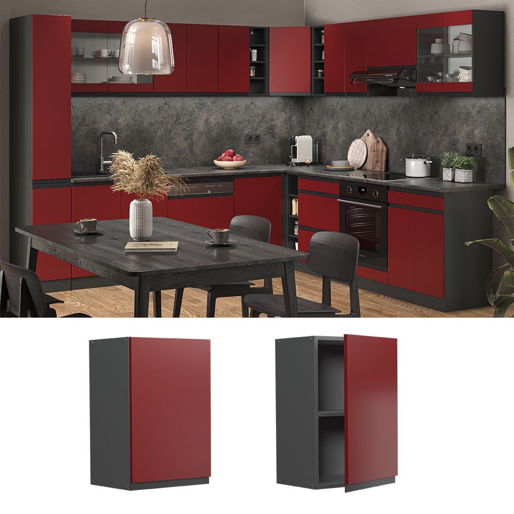 Vicco Hängeschrank R-Line, Rot/Anthrazit, 40 cm günstig online kaufen