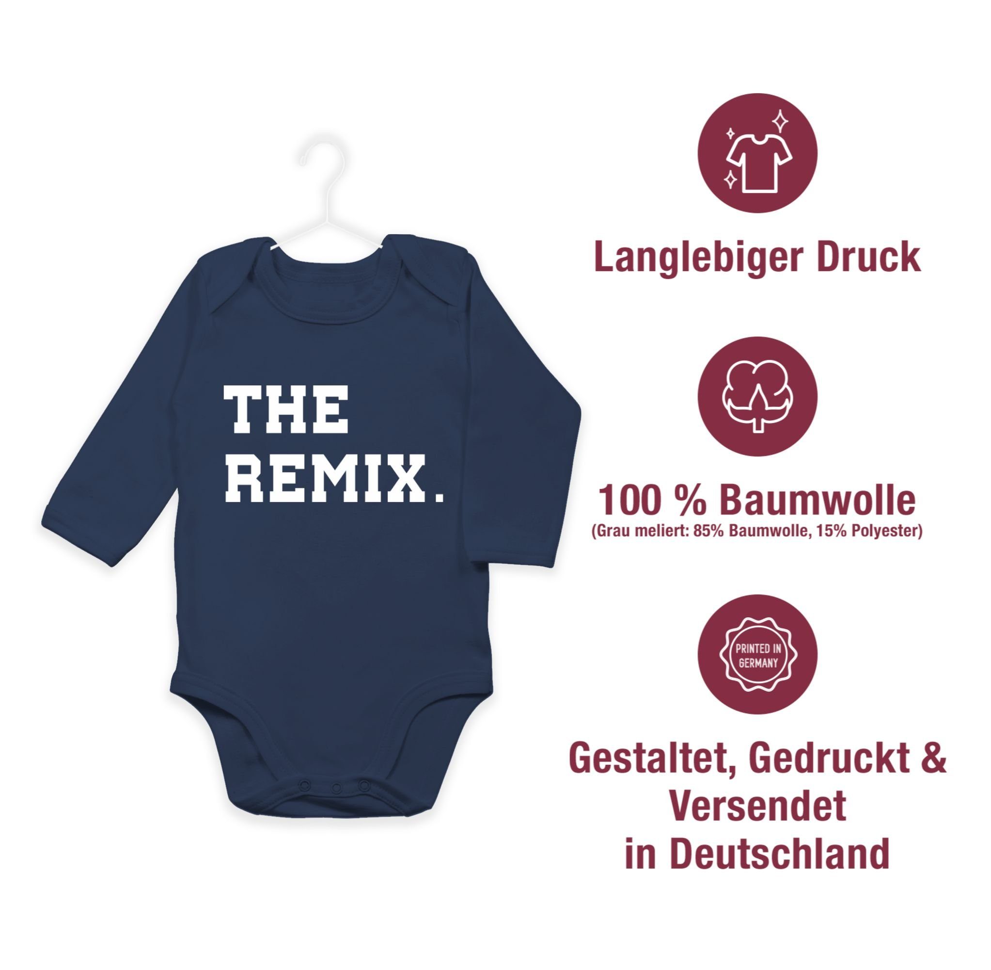 Familie 2 Blau Shirtbody The Baby Navy The Partner-Look Kind Original Shirtracer Remix