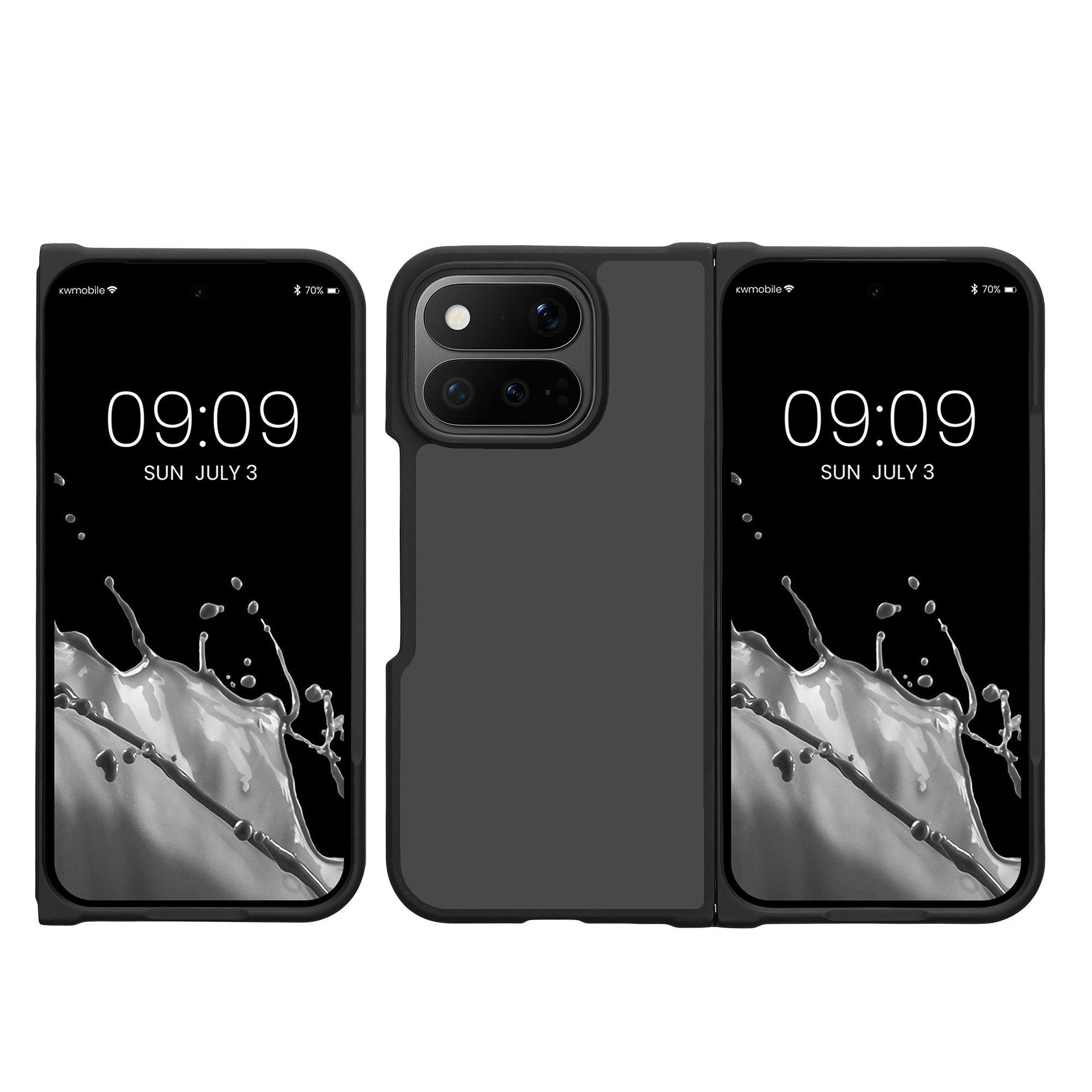 kwmobile Smartphone-Hülle Bumper Hülle für Google Pixel 11 Pro Fold, Kunststoff Backcover Schutzhülle mit TPU Silikon Bumper
