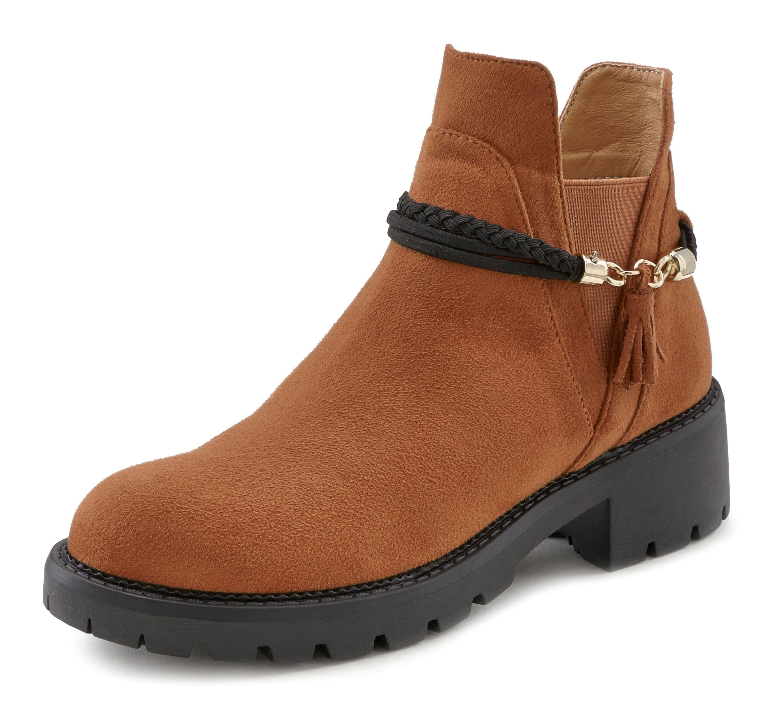 LASCANA Chelseaboots mit abnehmbarem Band und günstig online kaufen