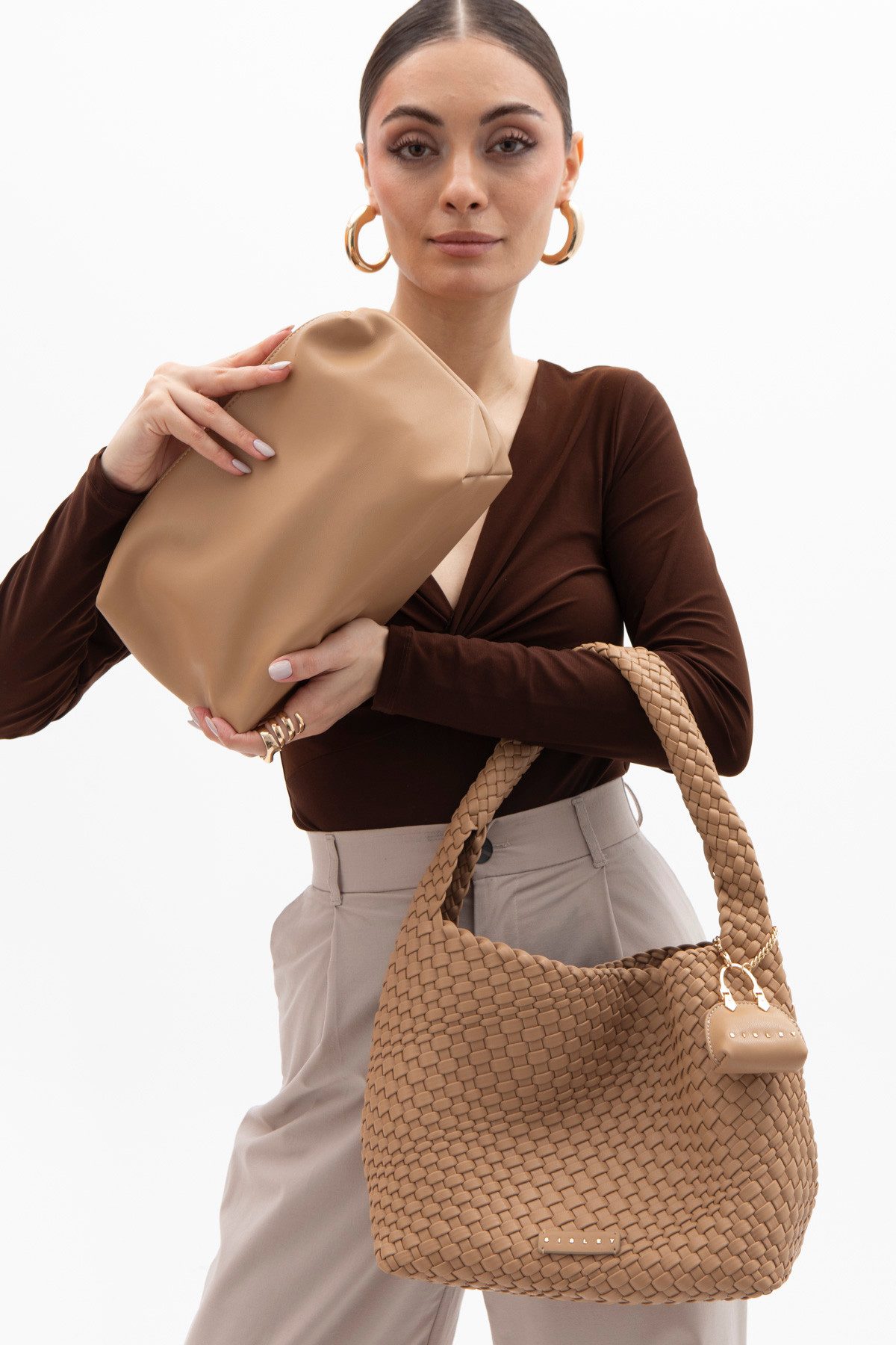sisley Schultertasche Sisley Schultertasche – Geflochtenes günstig online kaufen