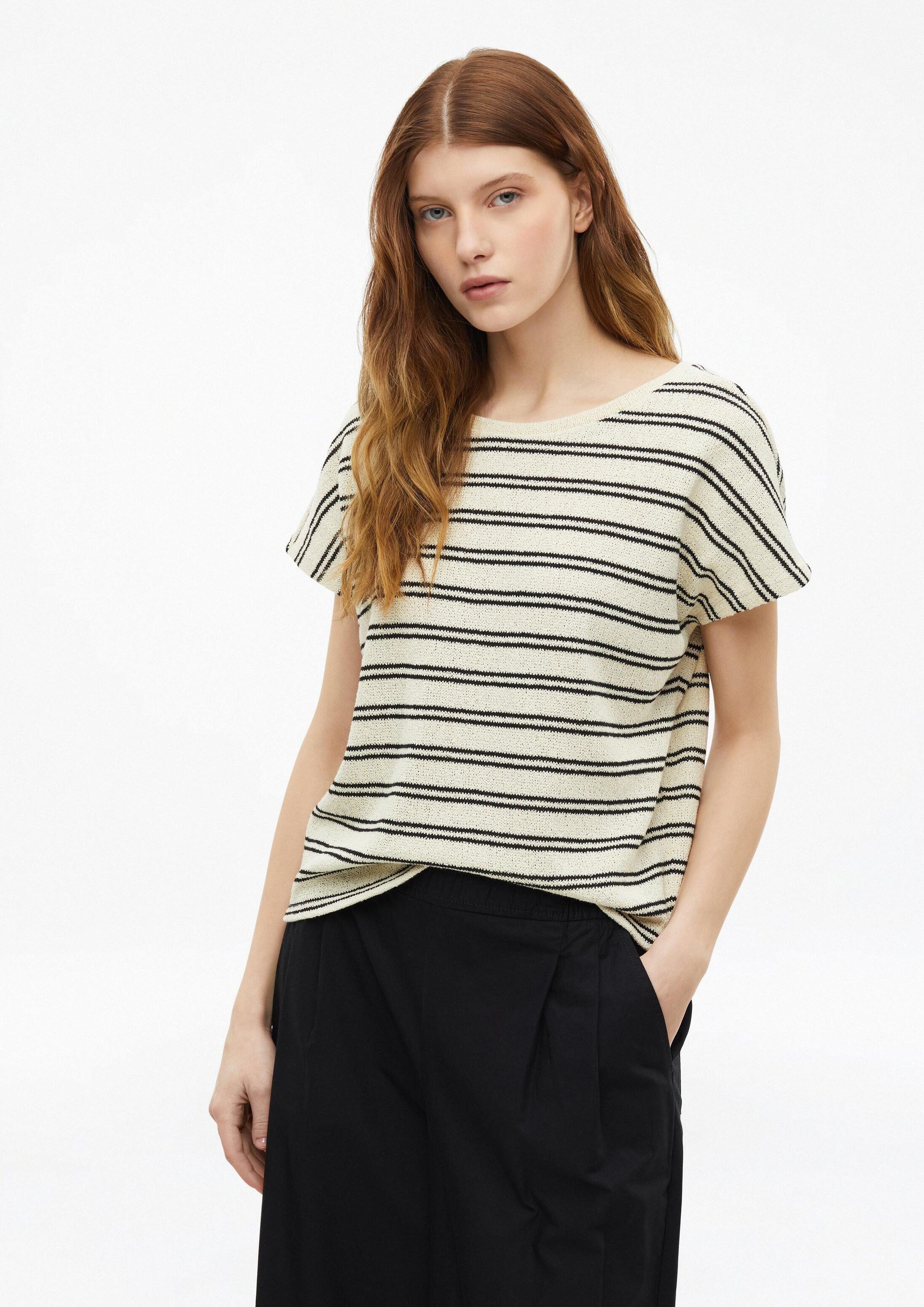 s.Oliver Sweatshirt Sweatshirt Gestreiftes Shirt in Strickoptik