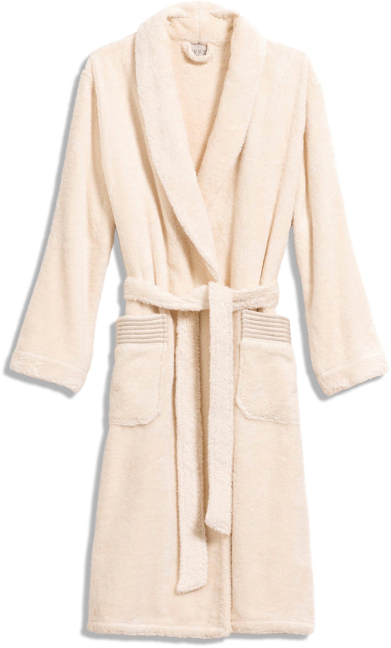 Möve Unisex-Bademantel Schalkragen, Langform, Walkfrottier, Schalkragen, günstig online kaufen