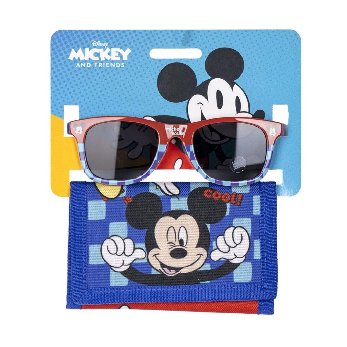 Disney Mickey Mouse Sonnenbrille Kinder Set mit Sonnenbrille & Portemonnaie stylisch & praktisch