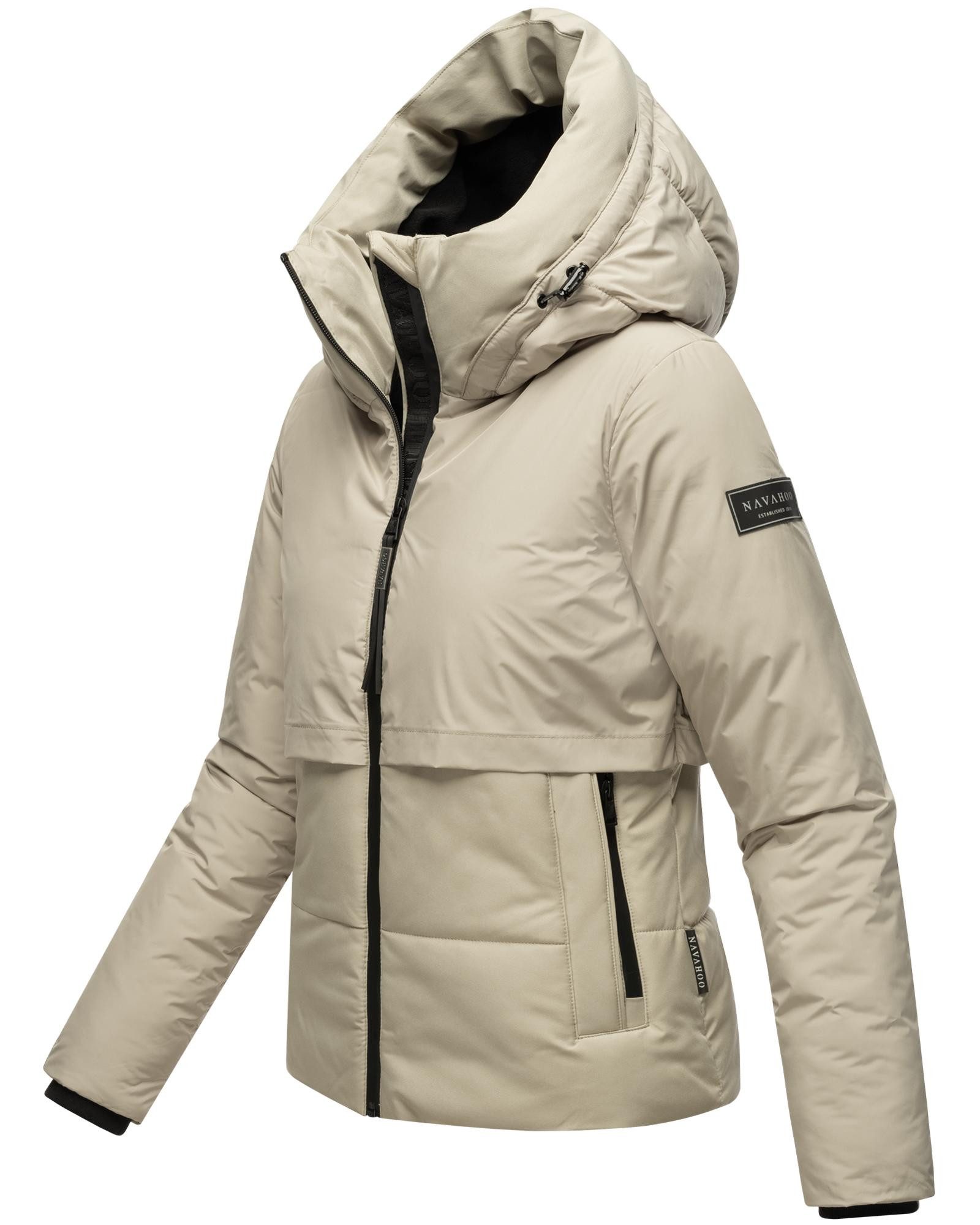 Navahoo Steppjacke Liebesküken XIV modische Damen Winterjacke mit Fleece-Innenfutter