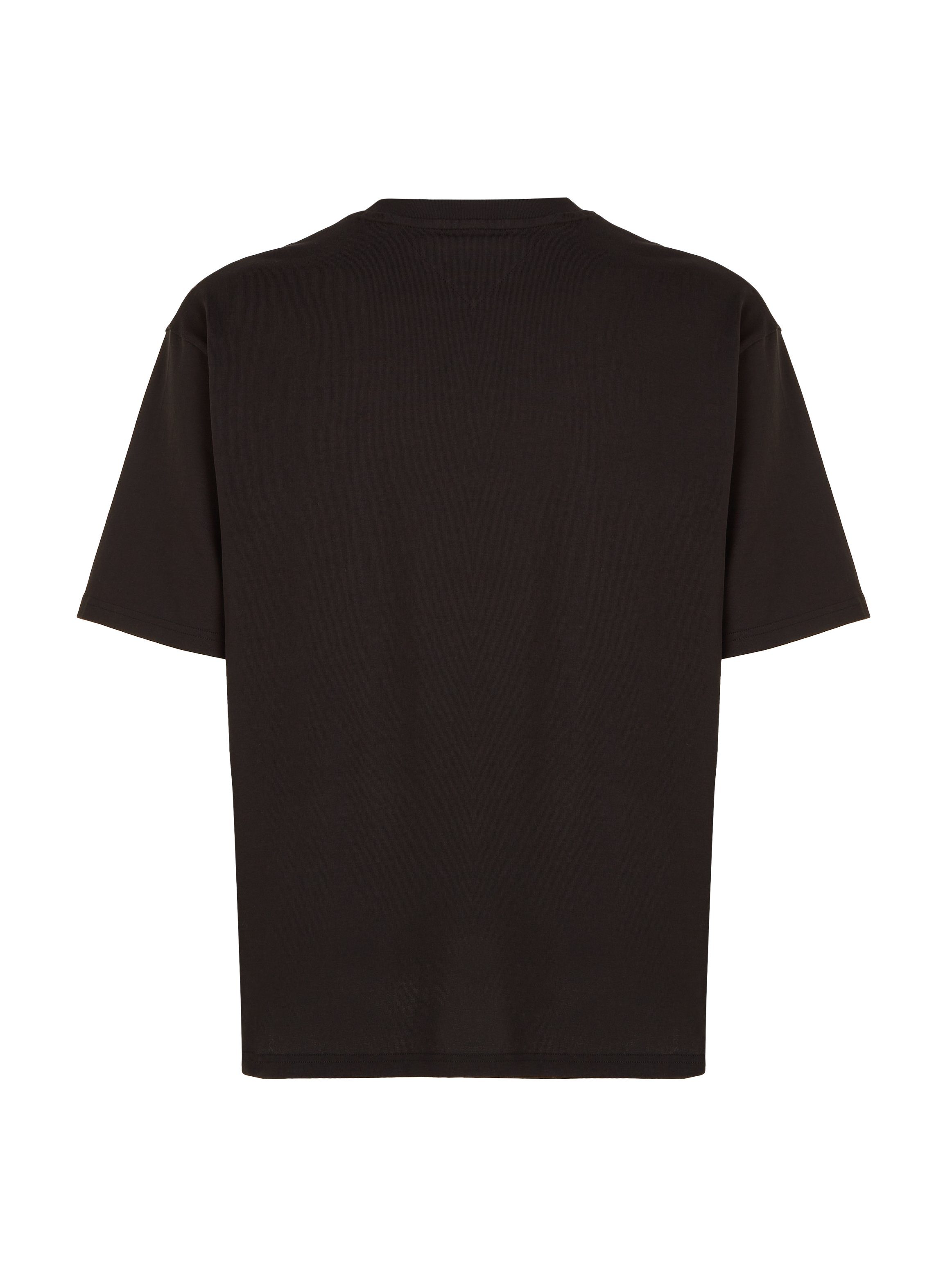 Tommy Jeans T-Shirt TJM OVZ Black mit TEE Rundhalsausschnitt EXT BOLD CLASSICS