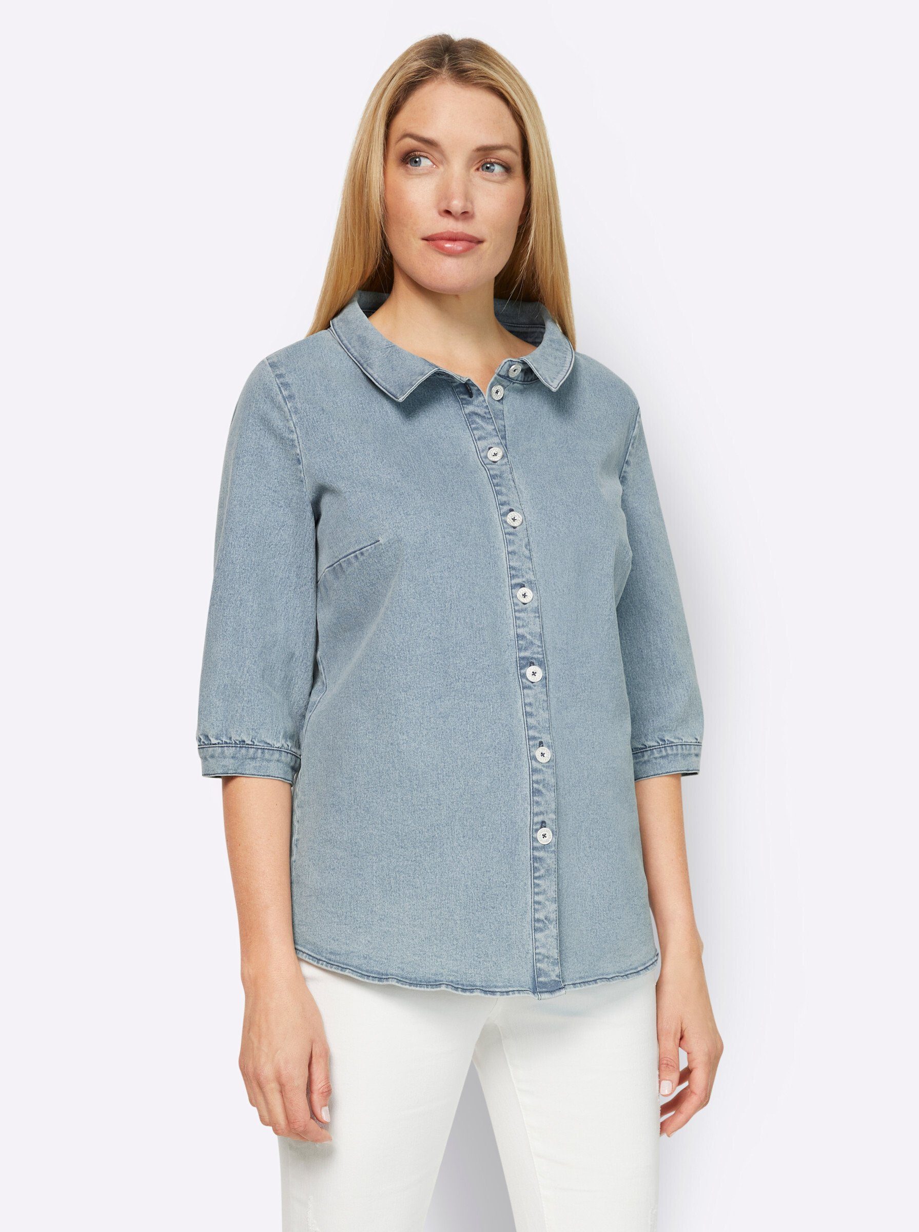 Klassische Bluse Jeansbluse