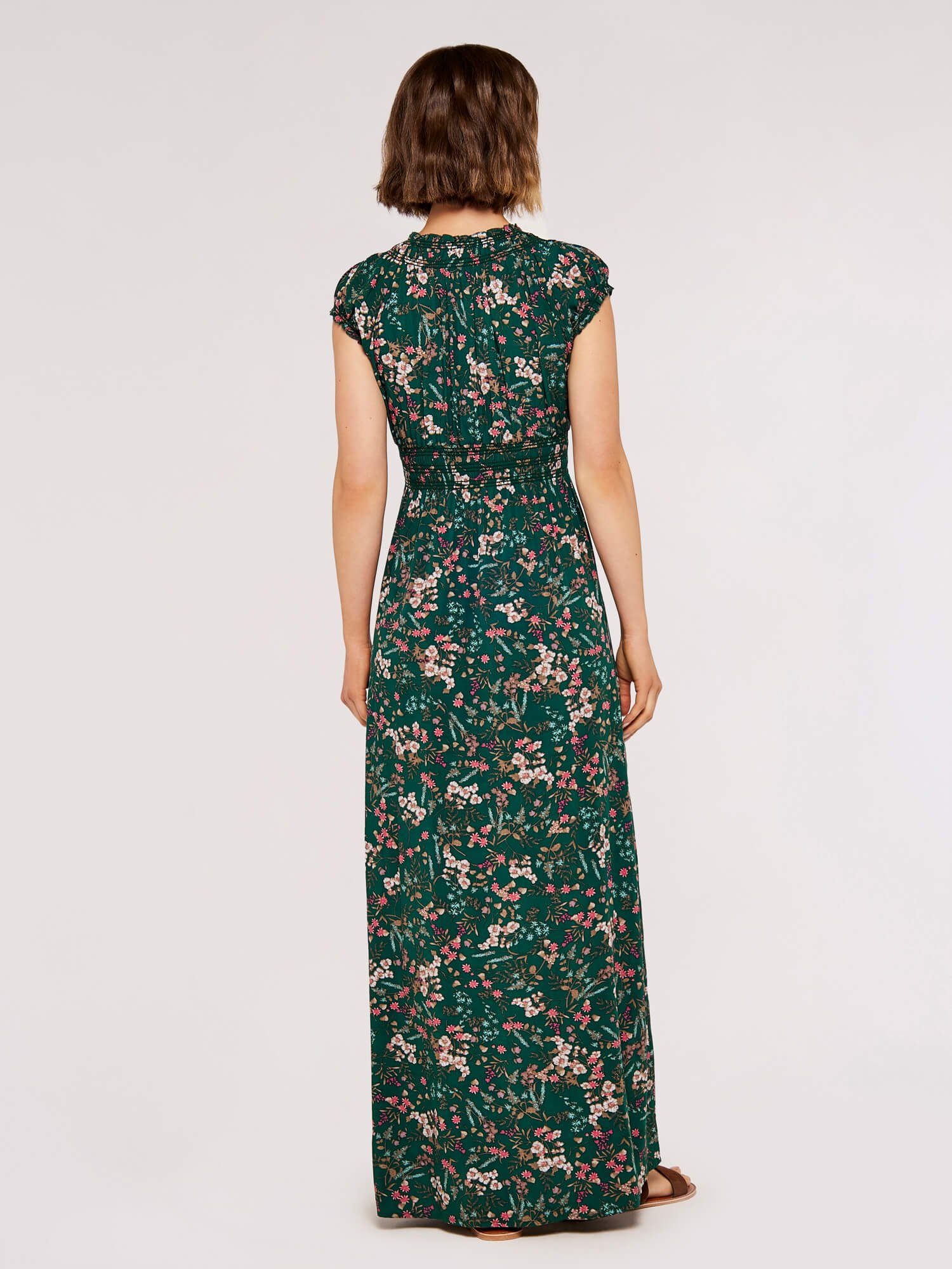 Apricot Maxikleid Maxikleid mit Blumenmuster