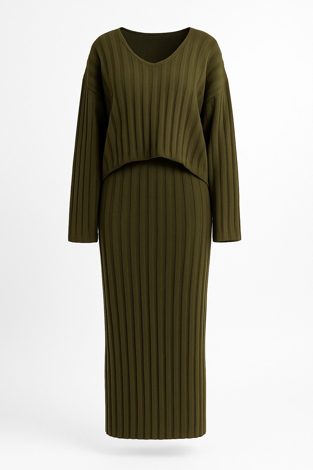 Mississhop Strickkleid Strickkleid Strickanzug Rock Pullover Damen M.3079