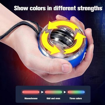 DTC GmbH Handmuskeltrainer Handgelenk Gyro Ball, stärkt Handgelenk Knochen und Muskeln Mit farbigen Lichtern